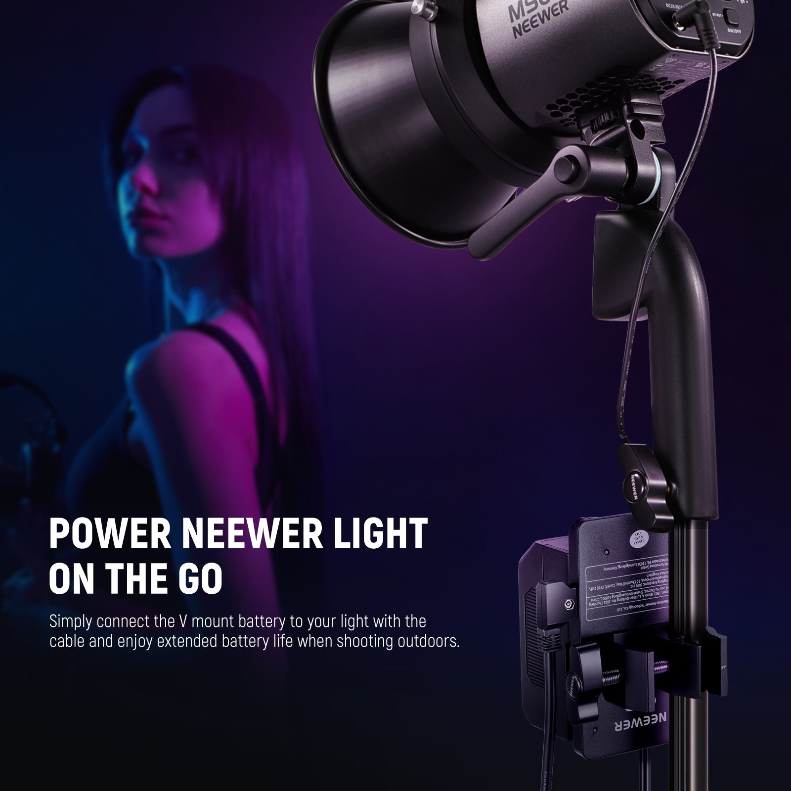 NEEWER NC010 D-Tap to DC Cable for MS60 MS60B MC60C MS150B LED Video Light