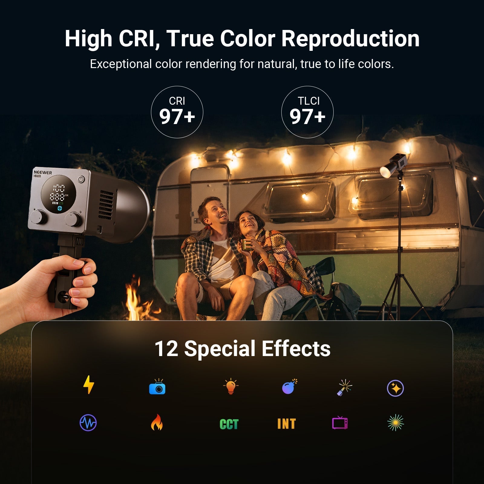 NEEWER HB60B 60W Portable Mini LED Video Light