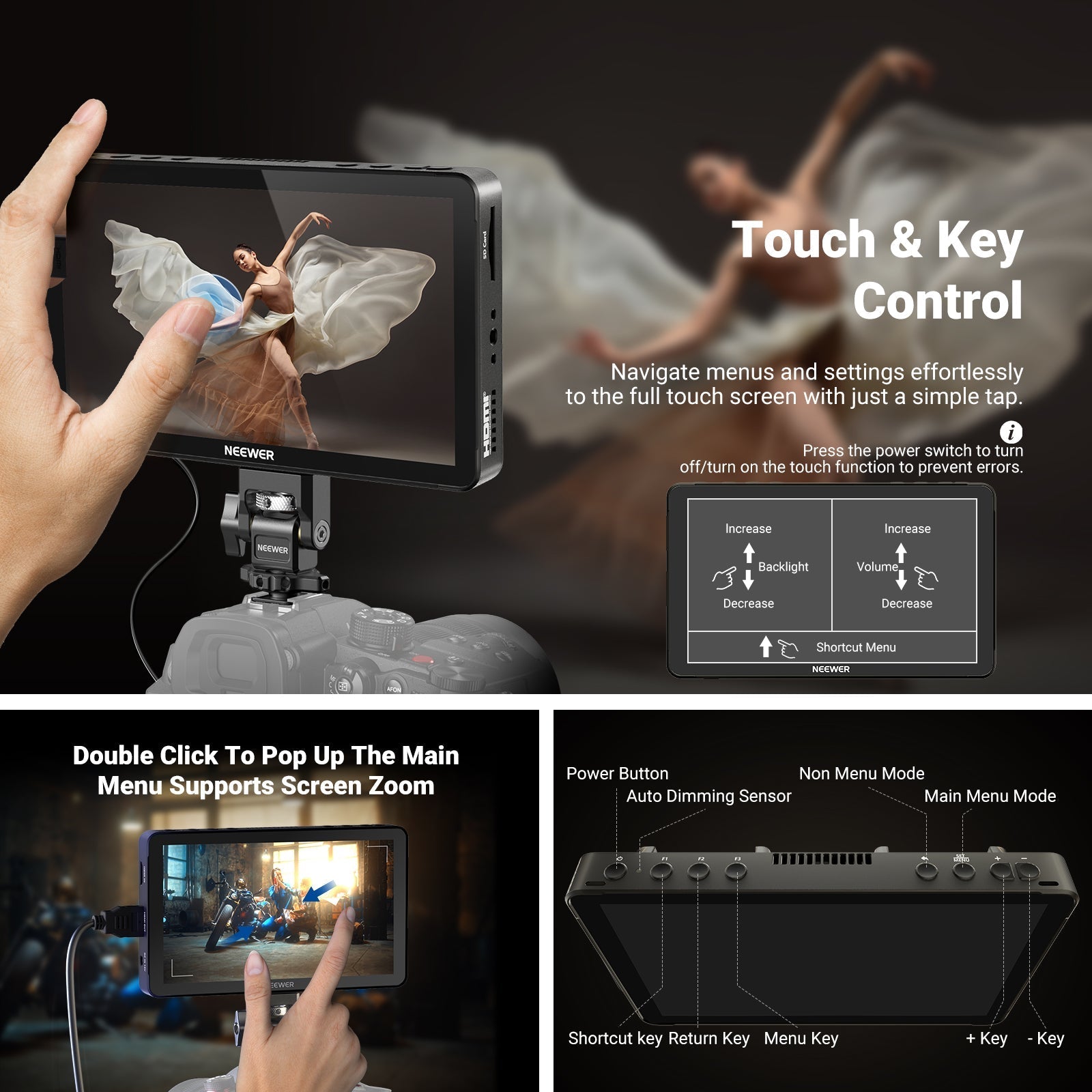 NEEWER F700U OLED 7" Camera Touch Screen Monitor