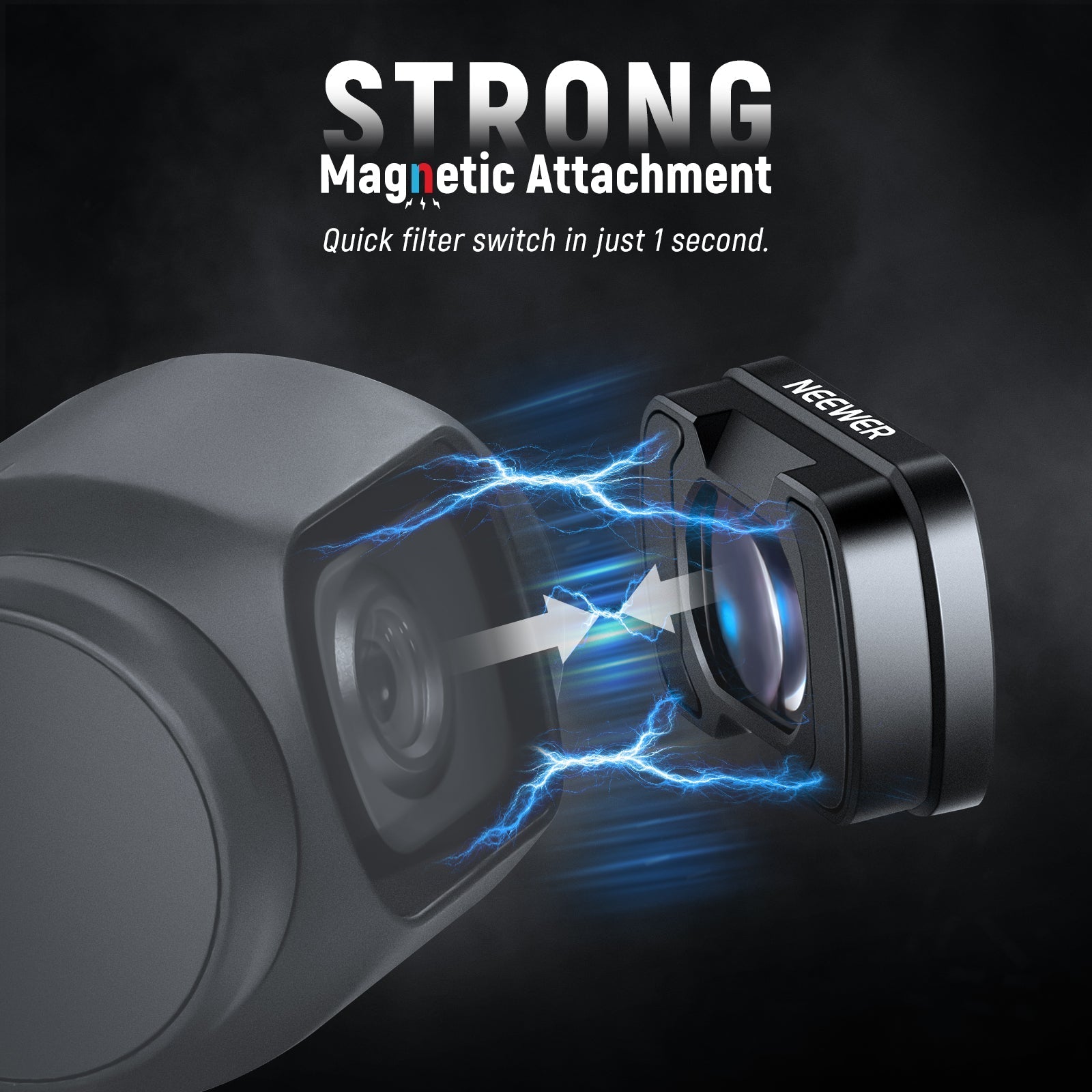NEEWER FL-B34 0.75X Wide Angle & Macro Lens Set for Pocket 3 / Pocket 4 & Xtra Muse