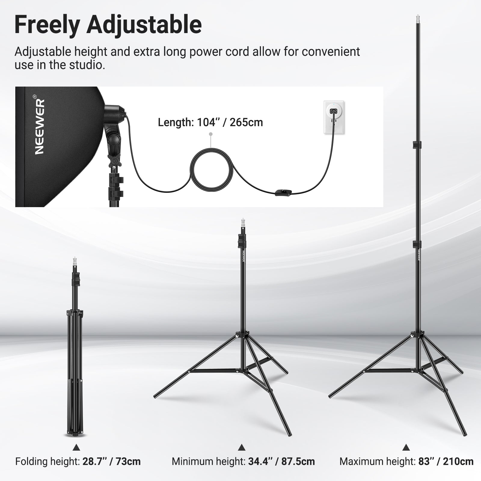 NEEWER 24"X24"/60x60cm Softbox Lighting Kit