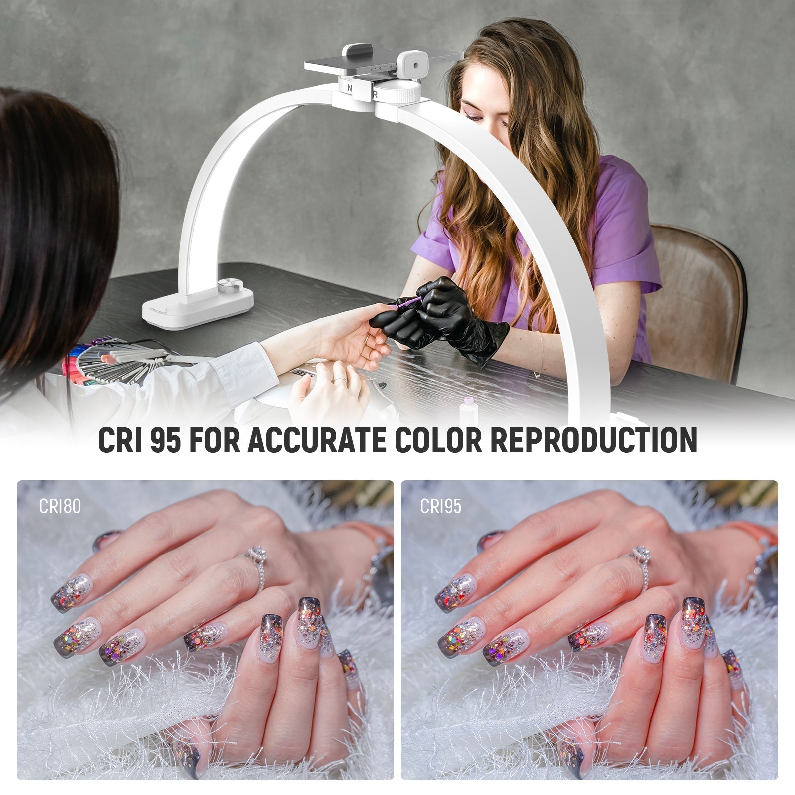 NEEWER BASICS HM01-D 29" 40W Foldable LED Nail Tech Arc Lamp