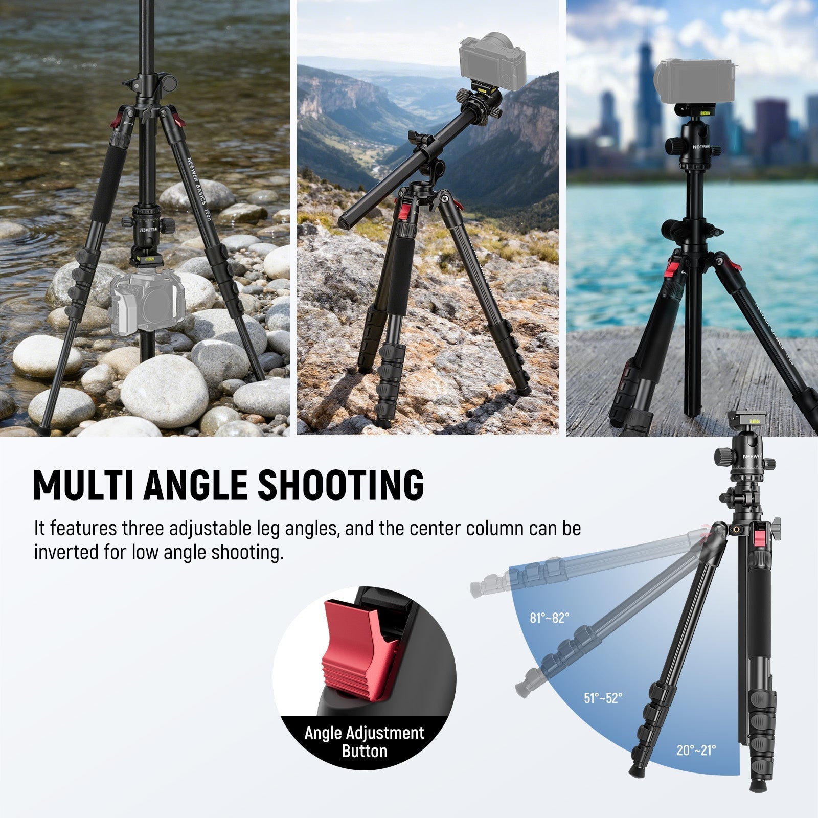 NEEWER BASICS TP66 64.5"/164cm Horizontal Overhead Tripod