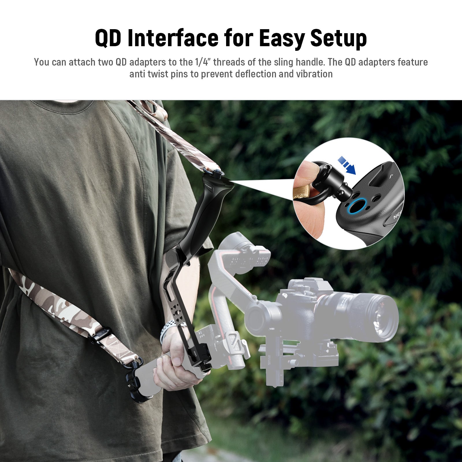 NEEWER BASICS CA143 Adjustable Sling Handle Grip for DJI RS Series