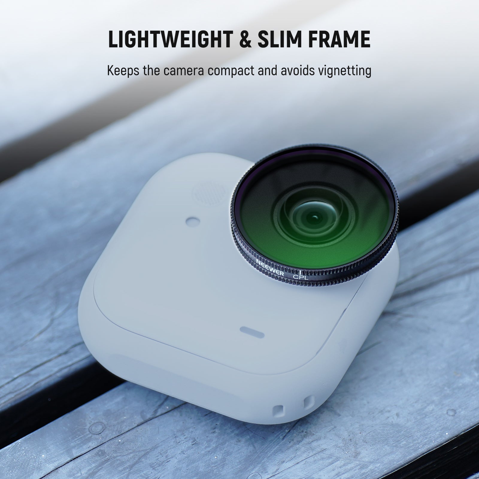 NEEWER UV/CPL/1/4 Black Diffusion Filter For Insta360 GO Ultra