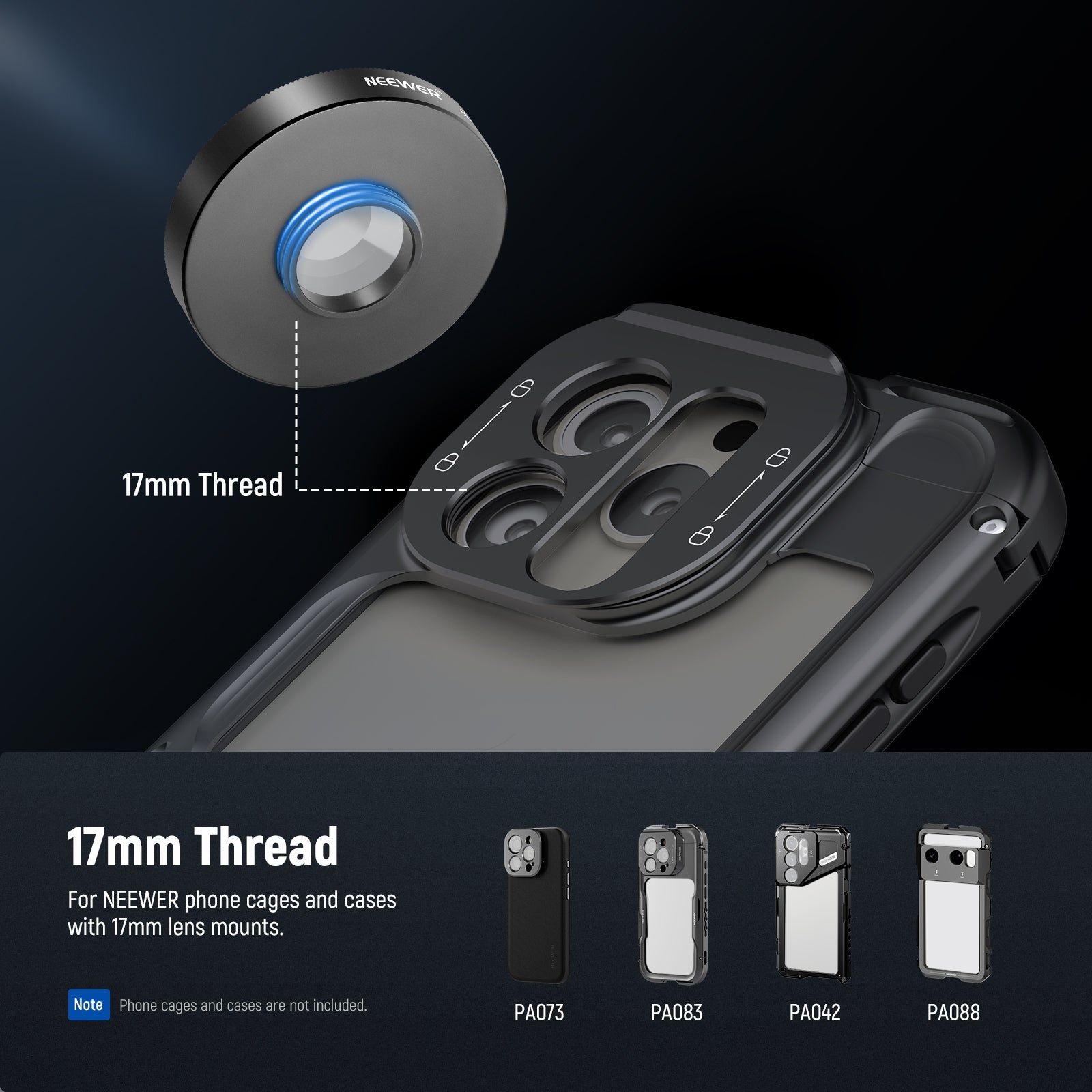 NEEWER FL-100 37mm Spiral Halo Prism Filter with Phone Clip