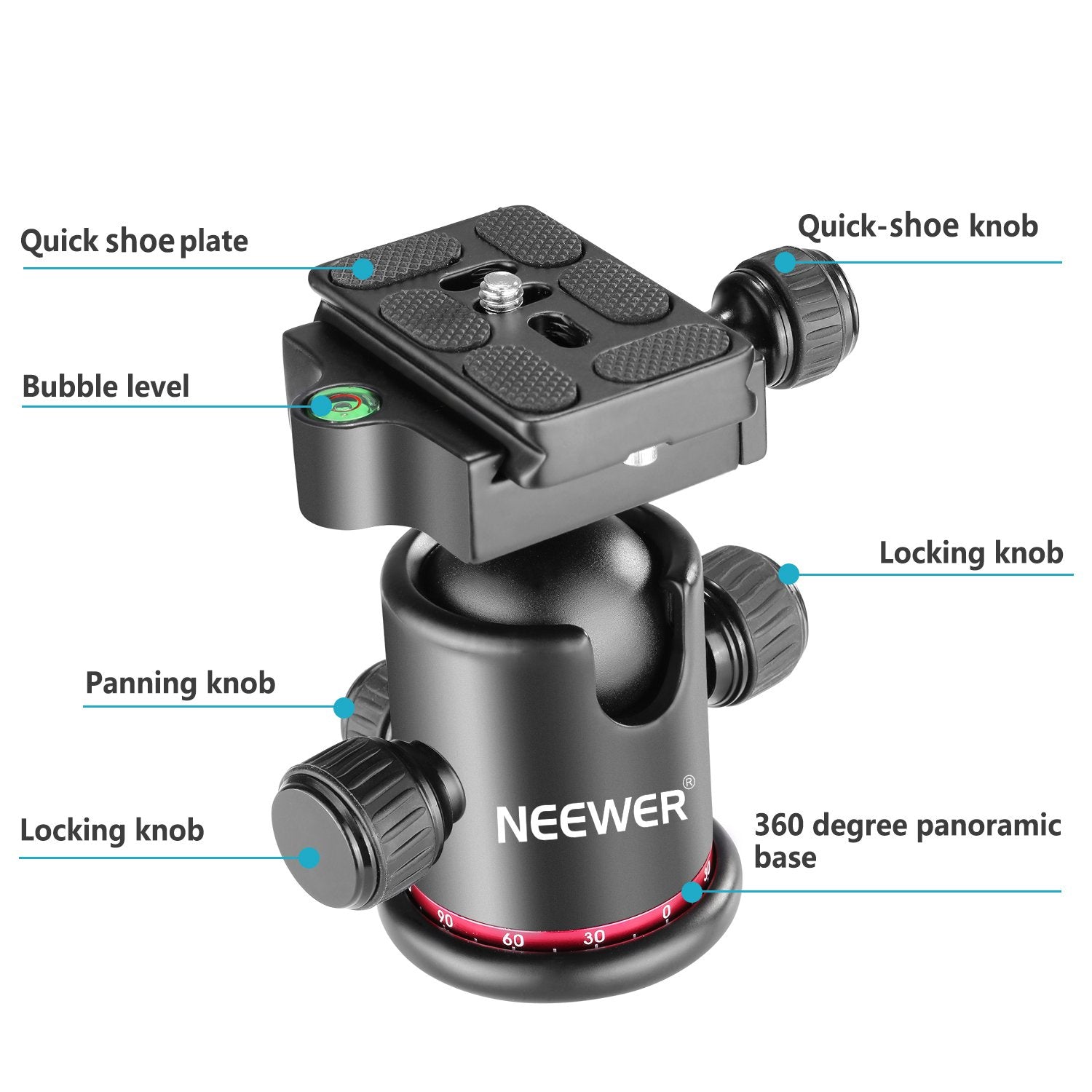 NEEWER GM-MT Arca Type Tripod Ball Head