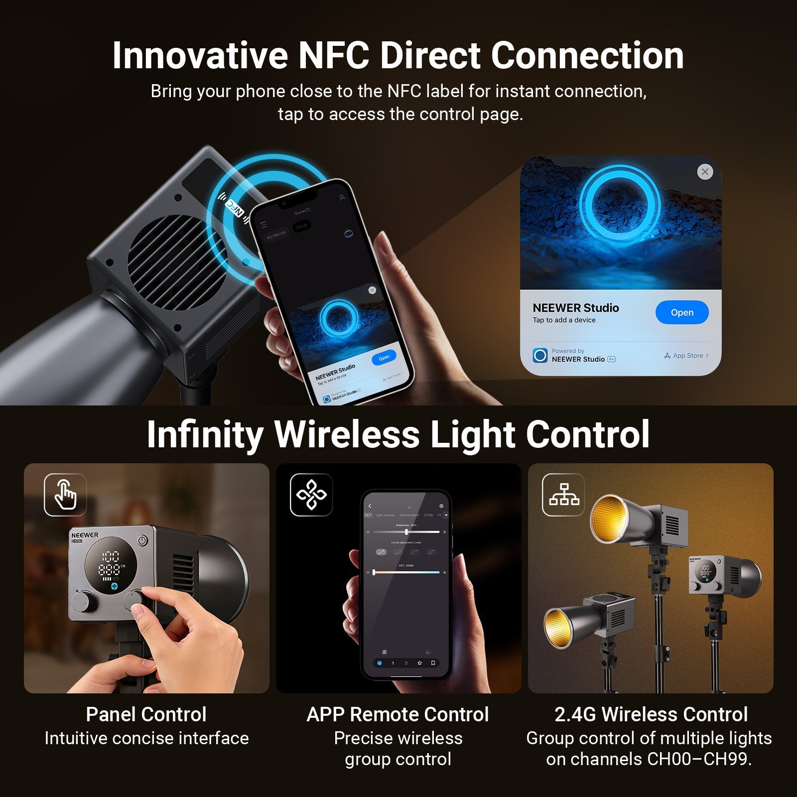 NEEWER HB60B 60W Portable Mini LED Video Light