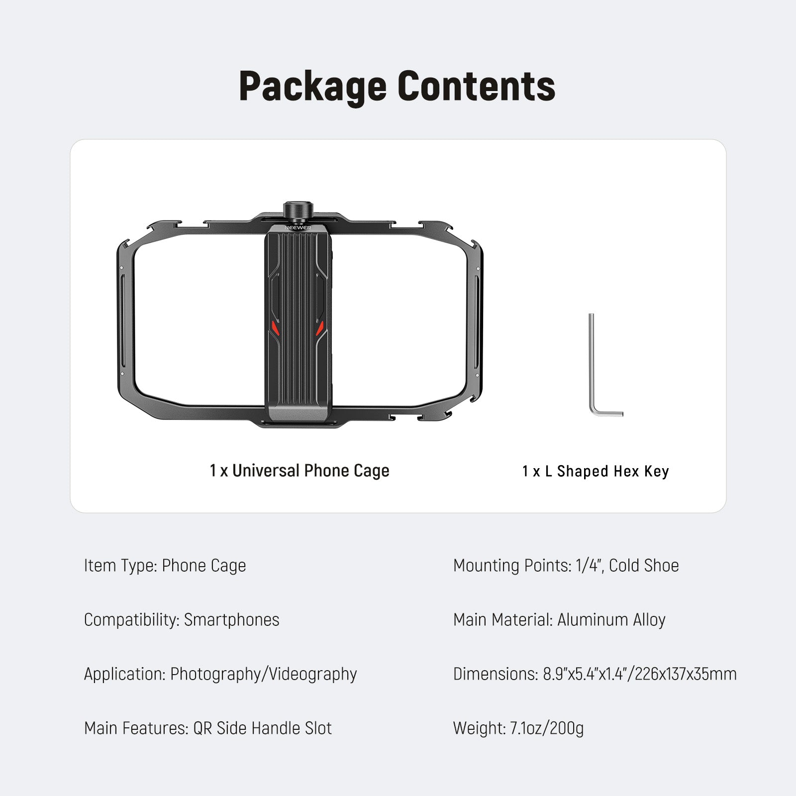 NEEWER PA039 Universal Phone Cage