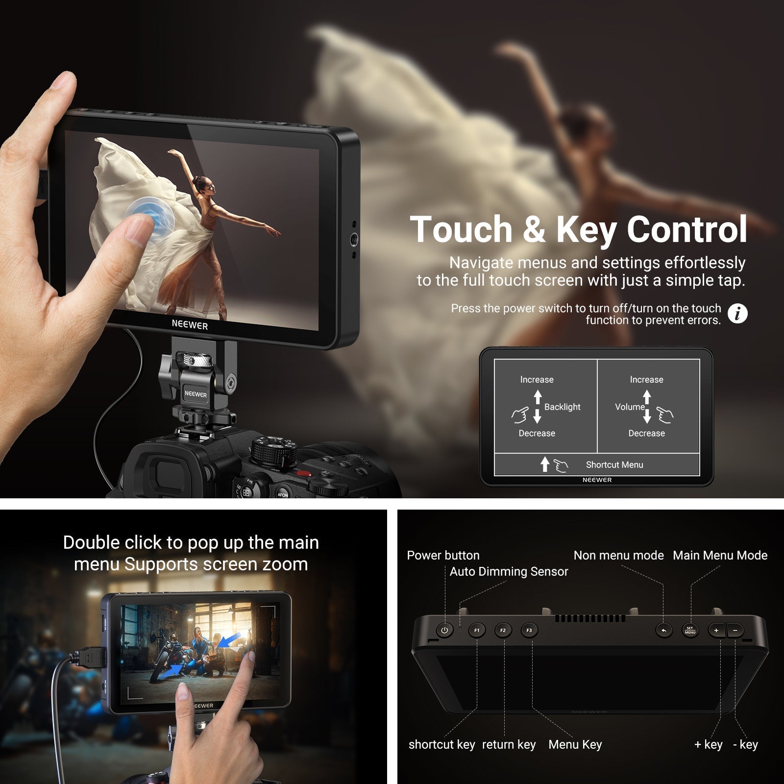 NEEWER F600  LED 7" Camera Touch Screen Monitor