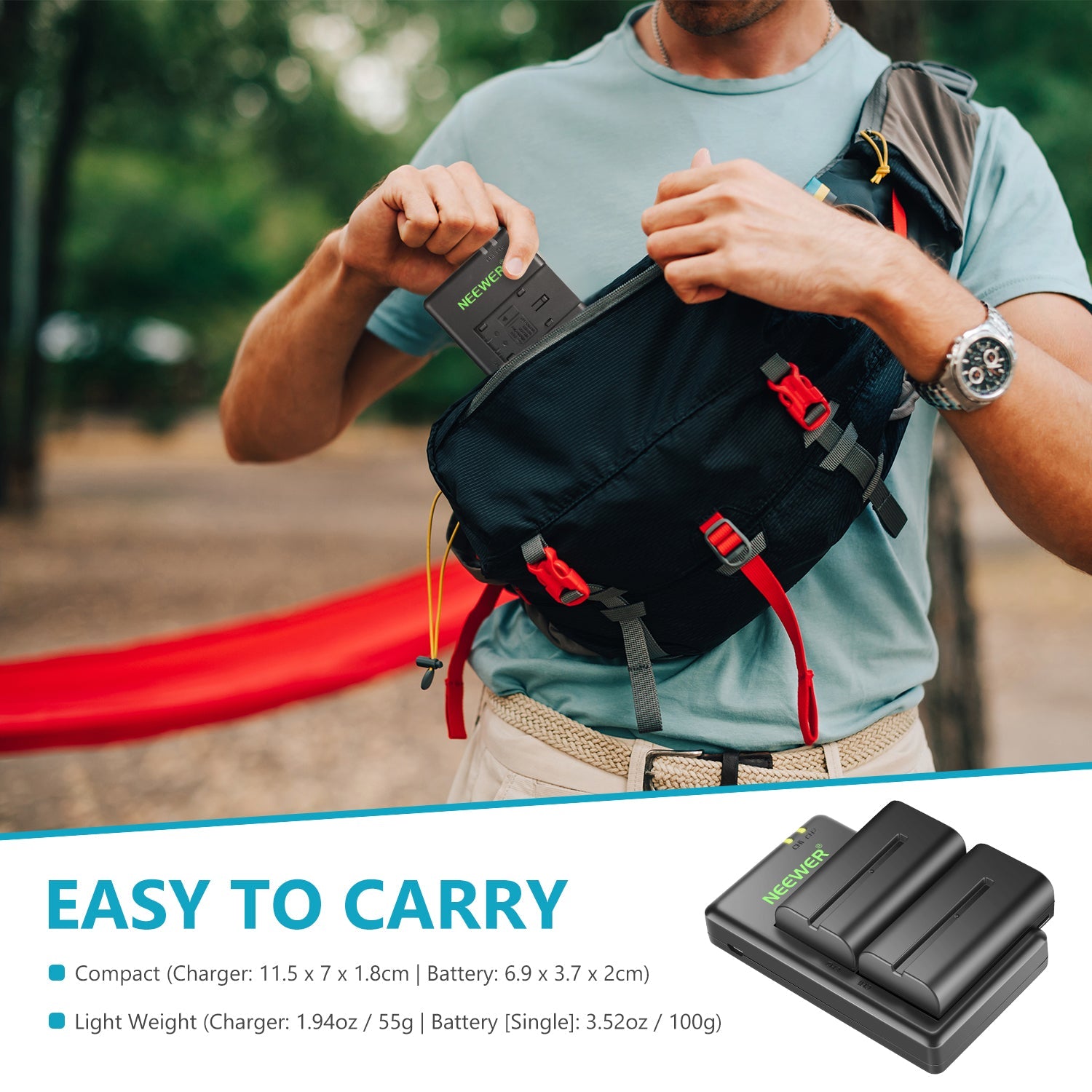 NEEWER NP-F550 Battery Charger Set for Sony