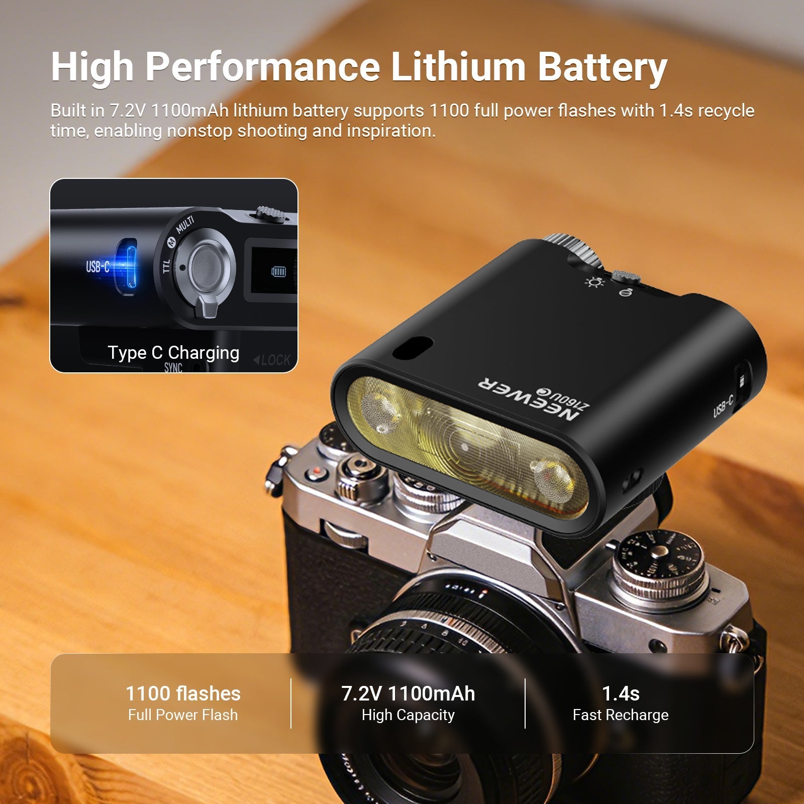 NEEWER Z160U TTL Mini Camera Flash Speedlite