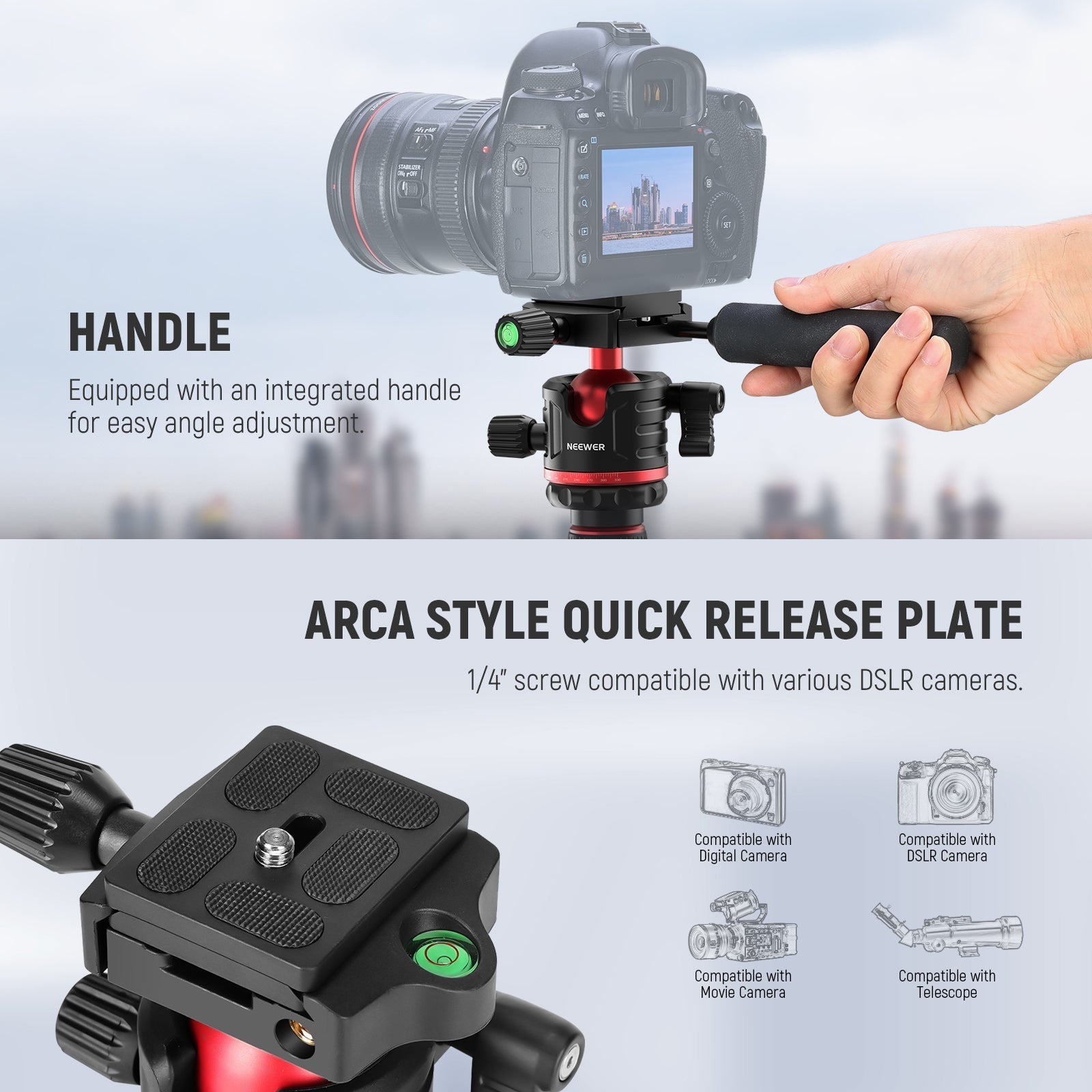 NEEWER TP08 77" Camera Tripod Monopod