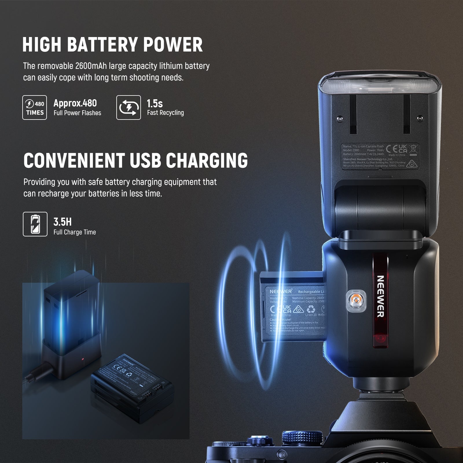 NEEWER Z880 2.4G TTL Camera Flash Speedlite