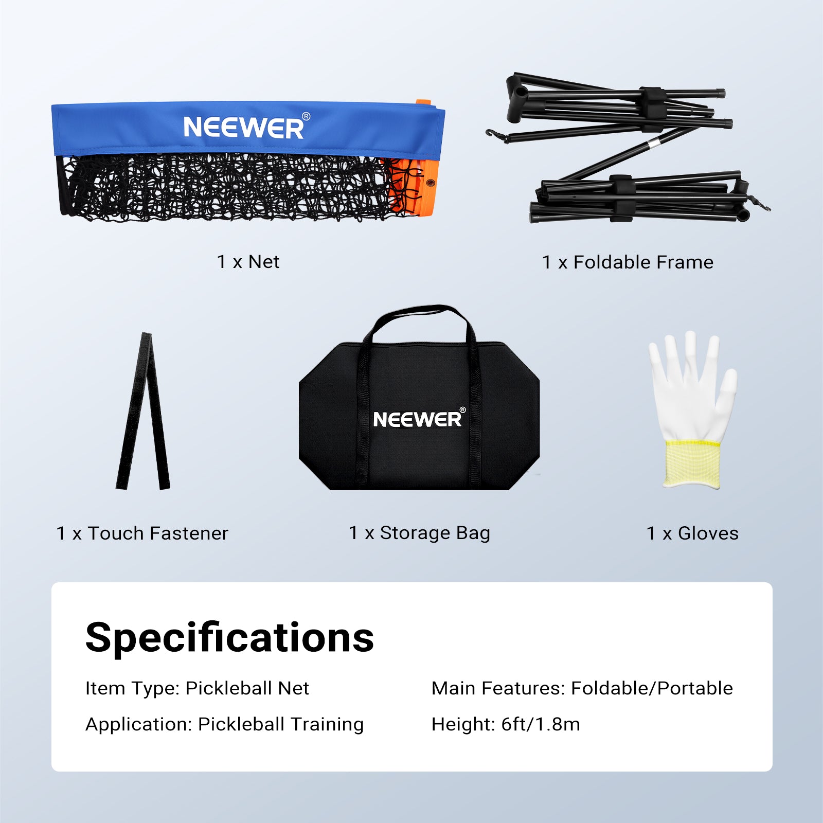 NEEWER PB01N/PB02N Portable Detachable Pickleball Net