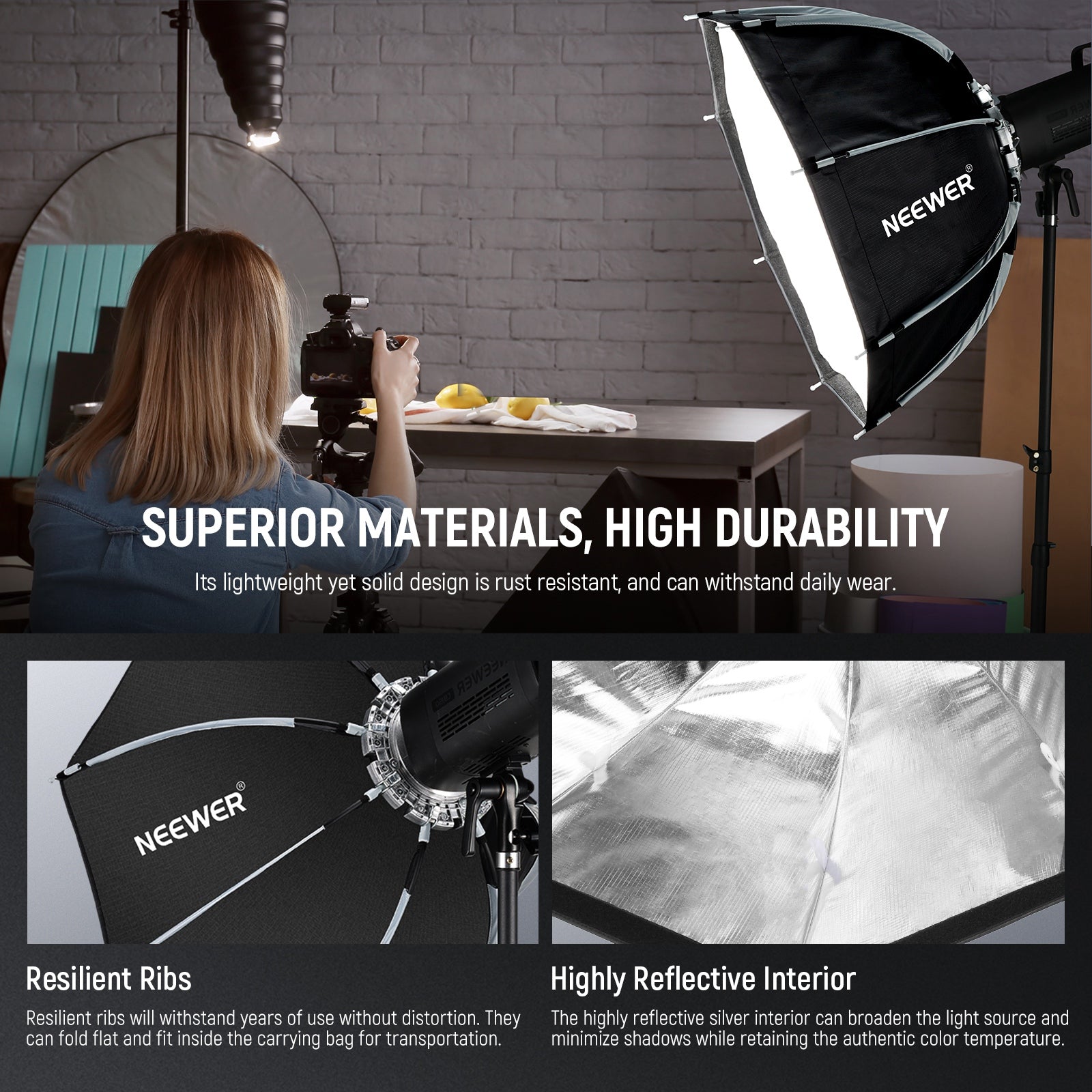 NEEWER NS21P/NS22P/NS27P/NS35P Octagonal Softbox