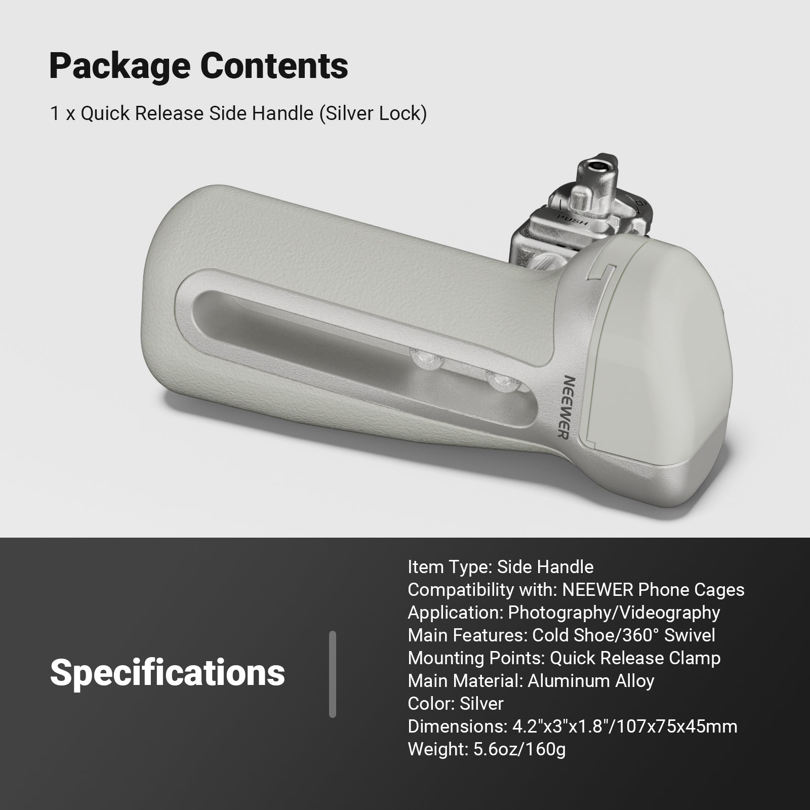 NEEWER PA148/PA148E Quick Release Side Handle