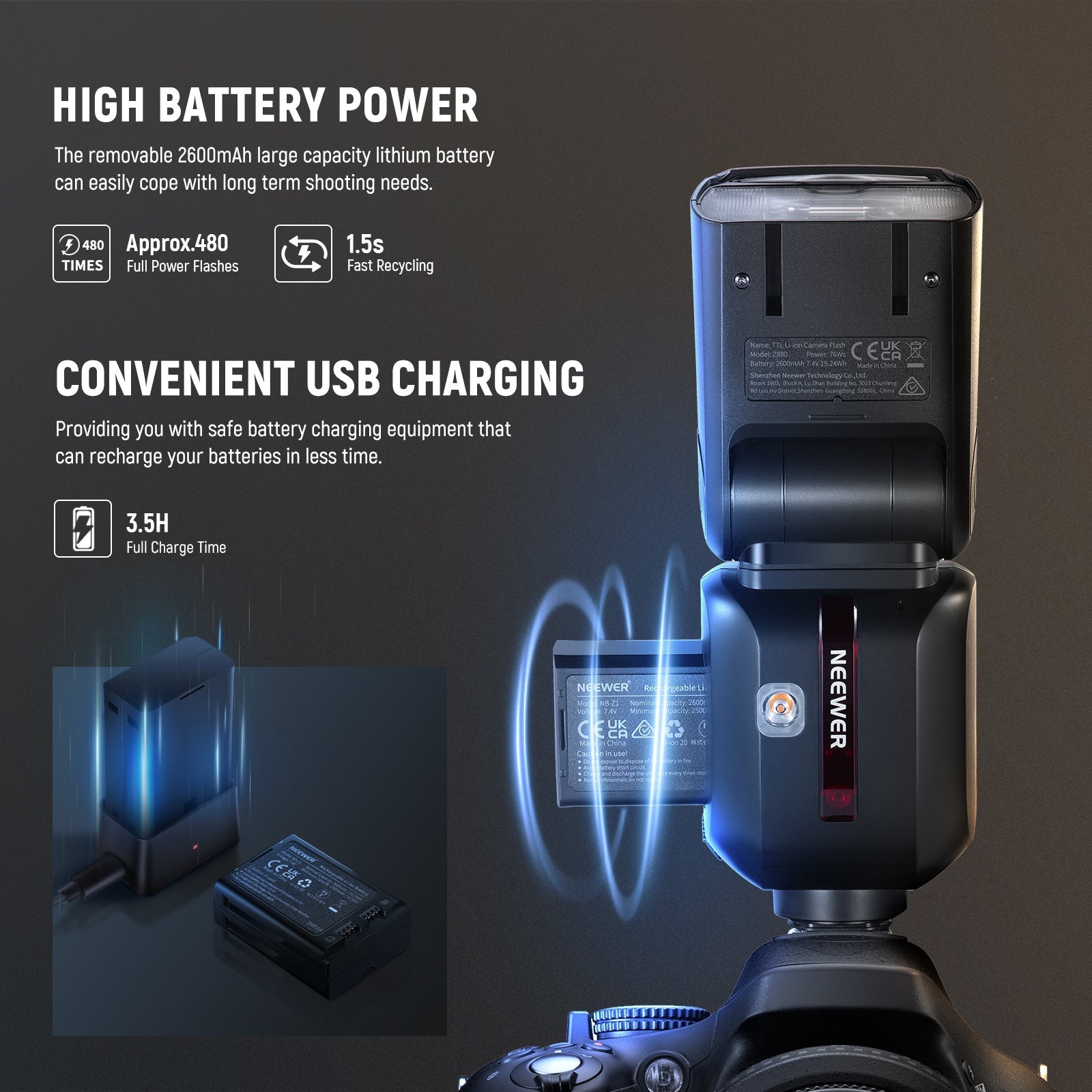 NEEWER Z880 2.4G TTL Camera Flash Speedlite