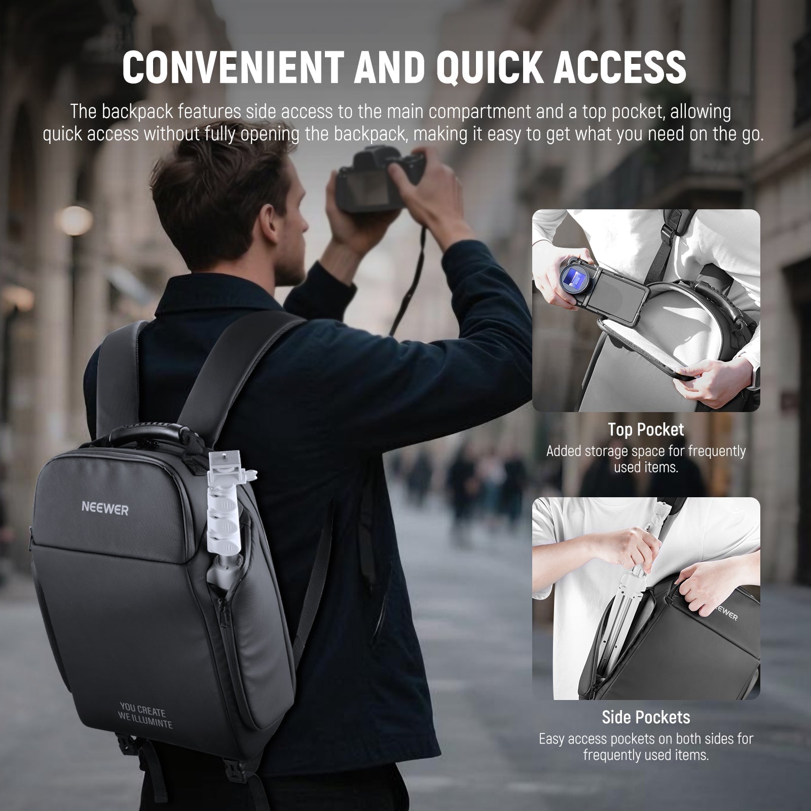 NEEWER BASICS PB26 17.3"x10.6"x7.5" Camera Backpack