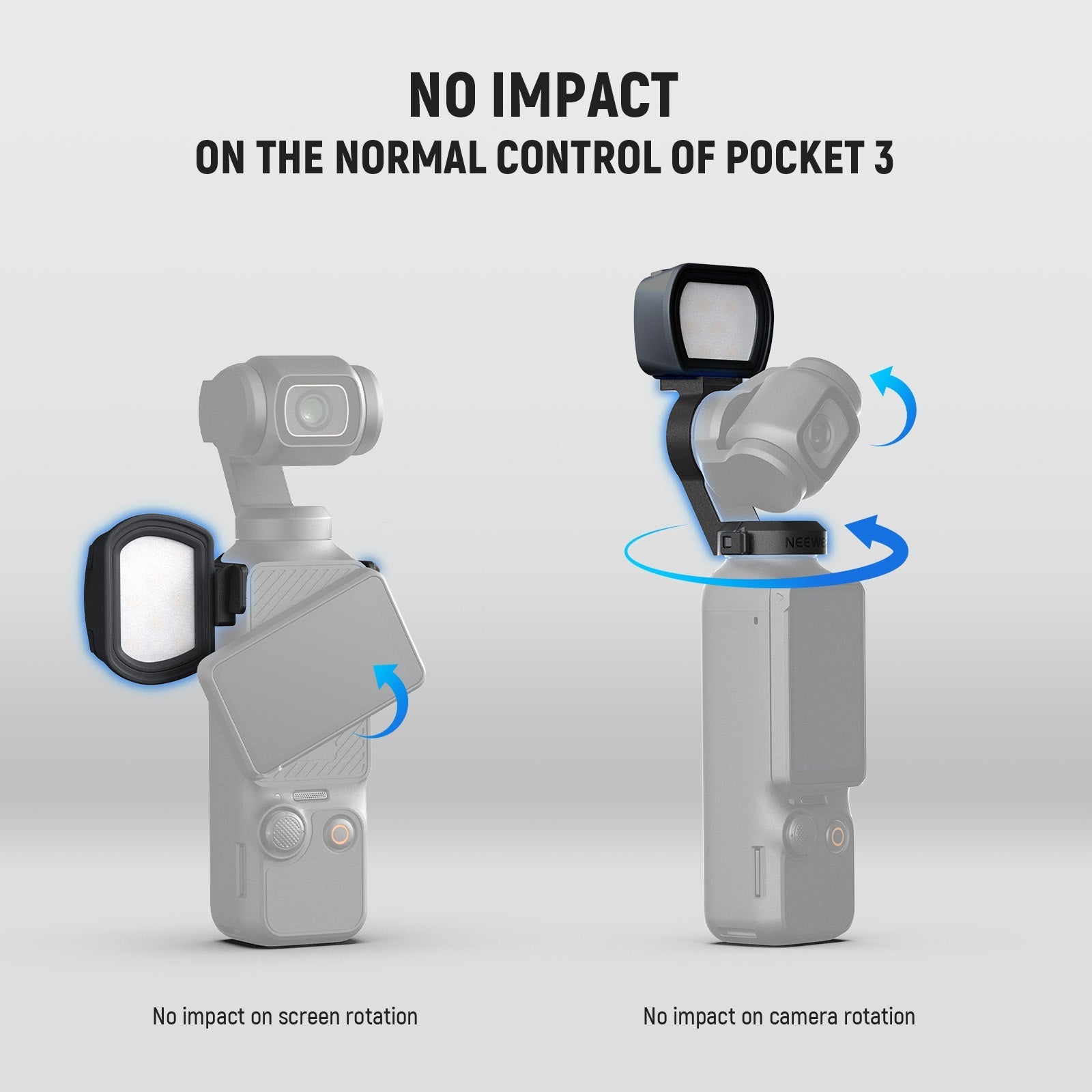 NEEWER BASICS M21C Magnetic RGB Fill Light For DJI OSMO Pocket 3