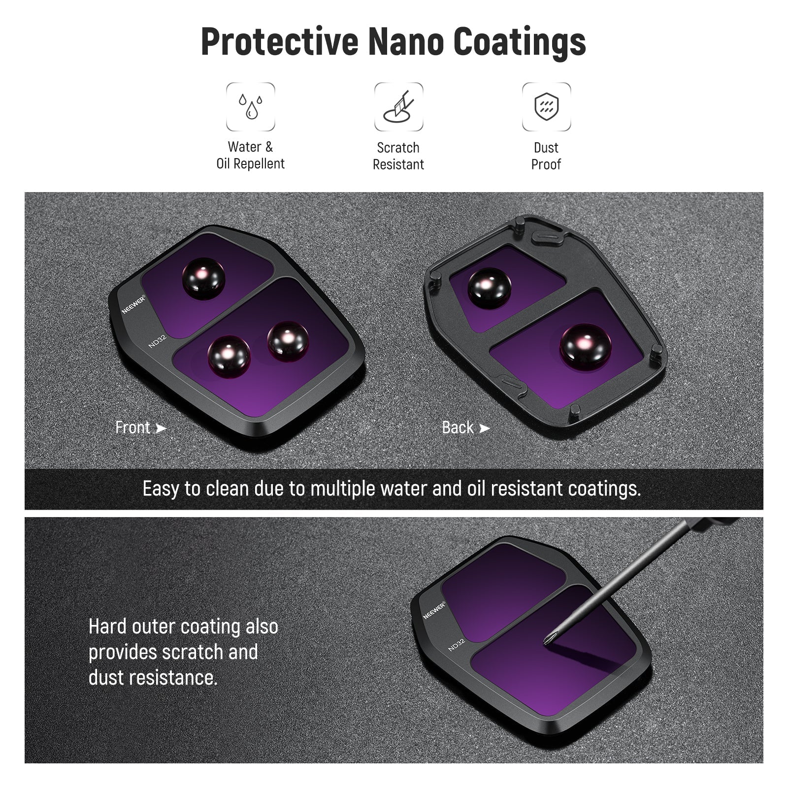 NEEWER FL-A85/FL-A86 ND CPL Filter Set for DJI Air 3S