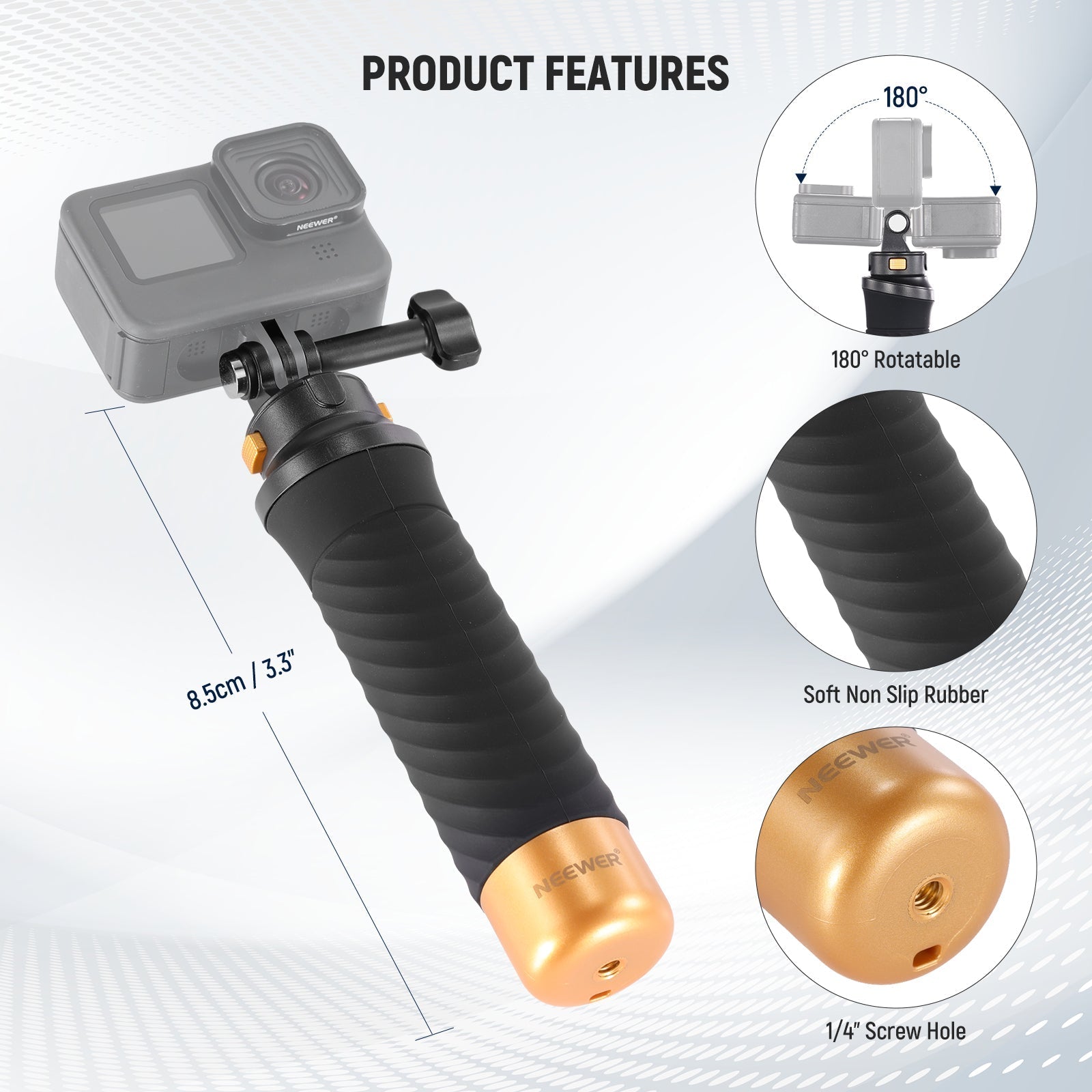 NEEWER GP23 Floating Hand Grip For Action Camera