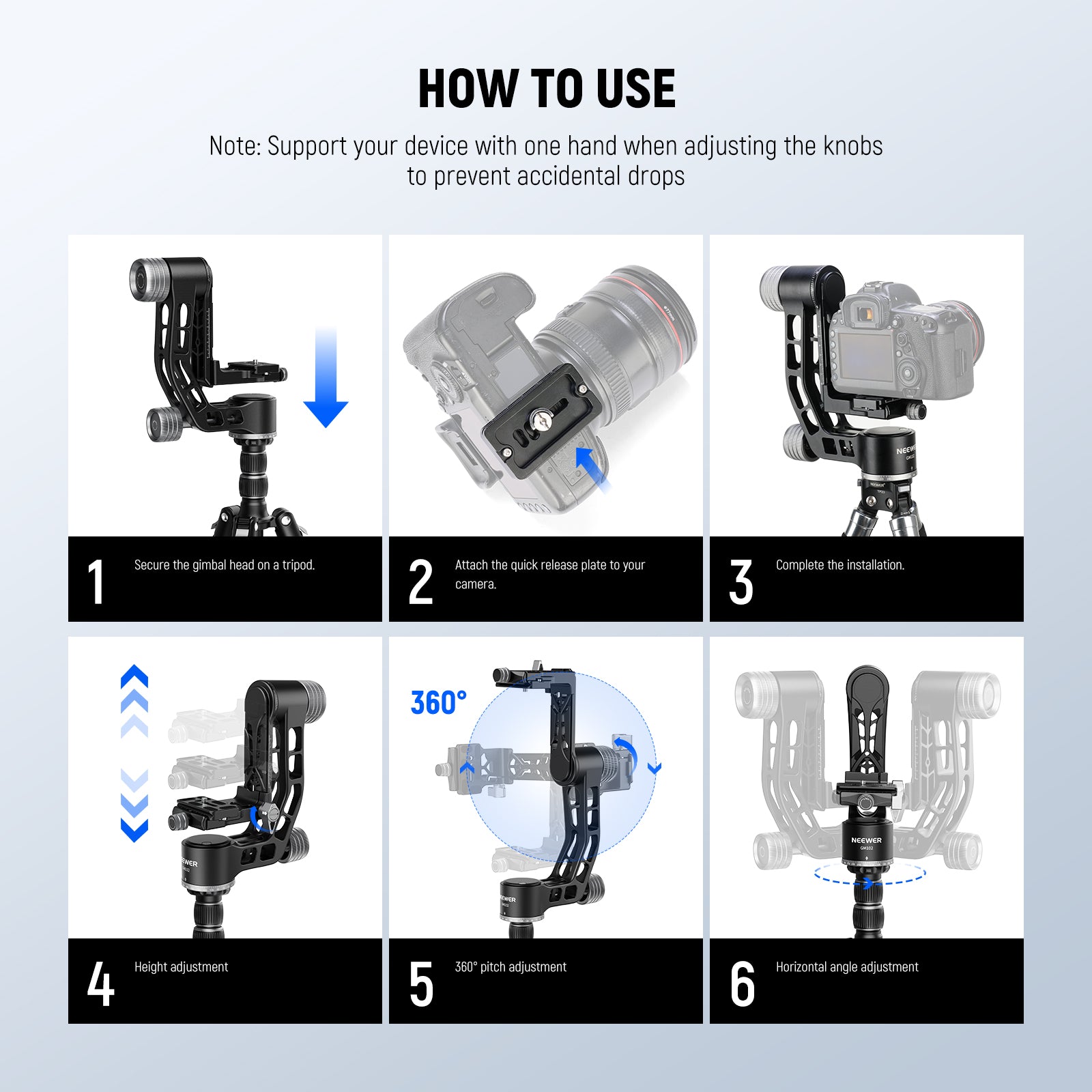 NEEWER GM102 Tripod Gimbal Head