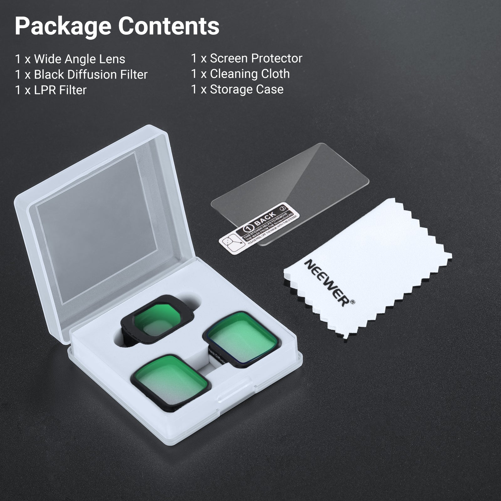 NEEWER FL-C84 Lens Filter Set For DJI Osmo Pocket 4/3/ Xtra Muse