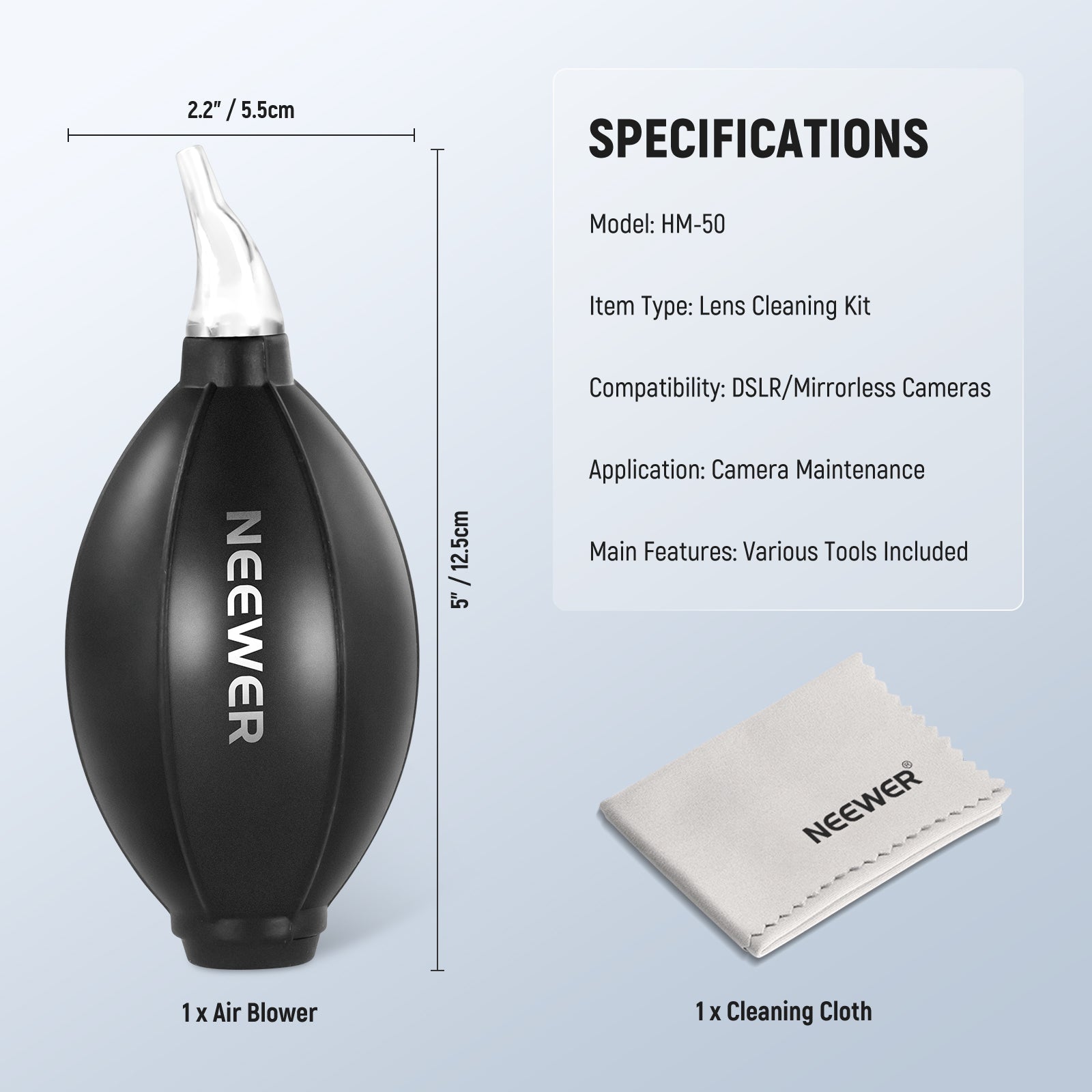 NEEWER HM-50 2 in 1 Camera Lens Cleaning Kit