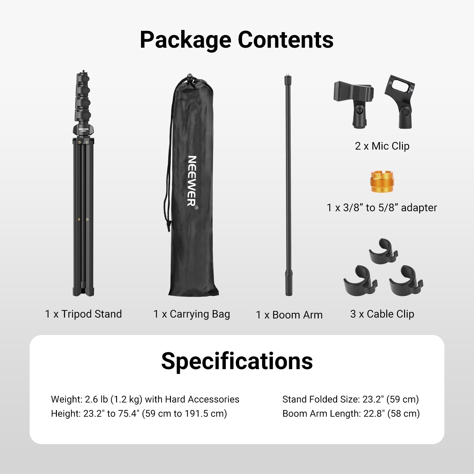 NEEWER MS046 Mic Stand Floor