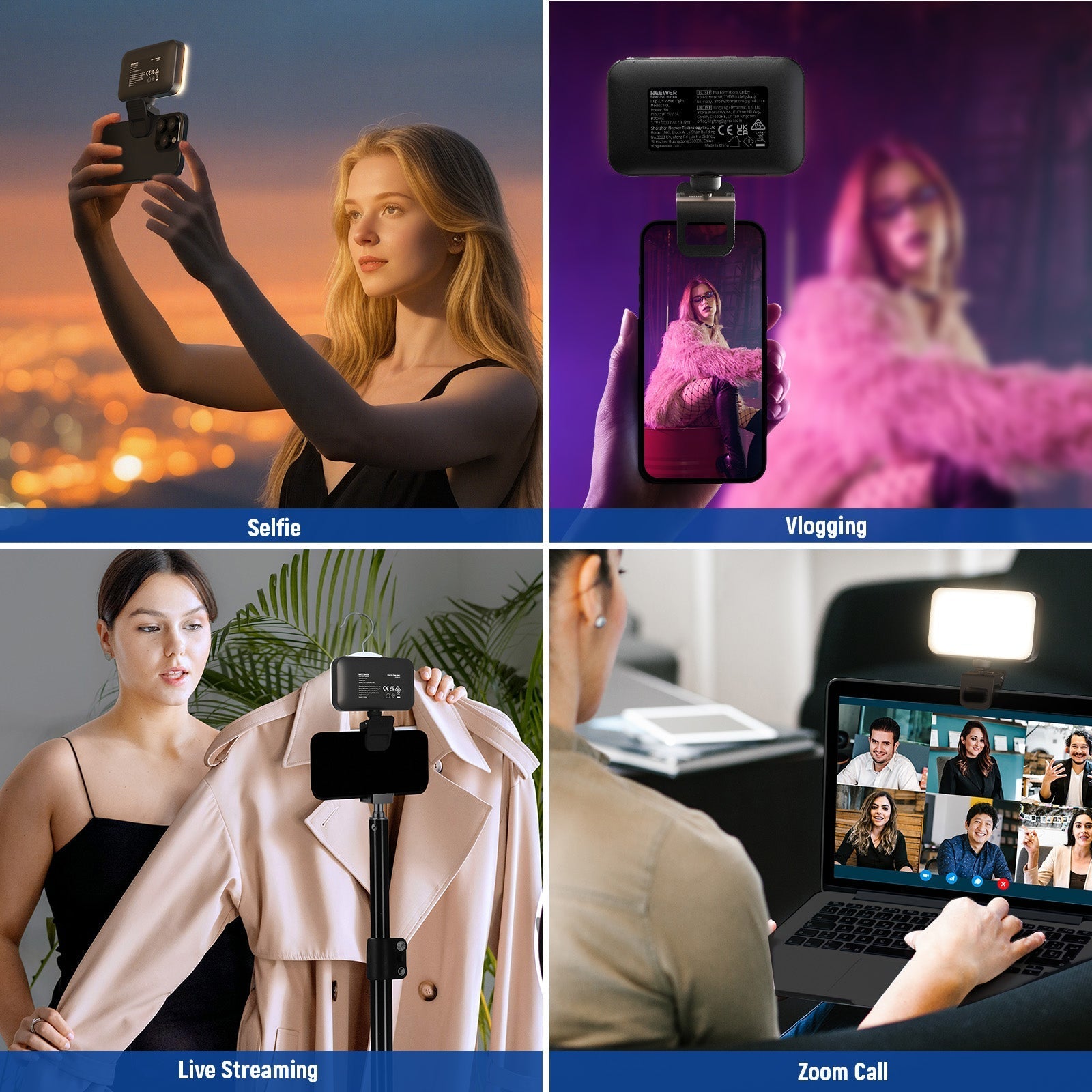 NEEWER ENTRY LEVEL VERSION N6C Clip On LED RGB Selfie Light