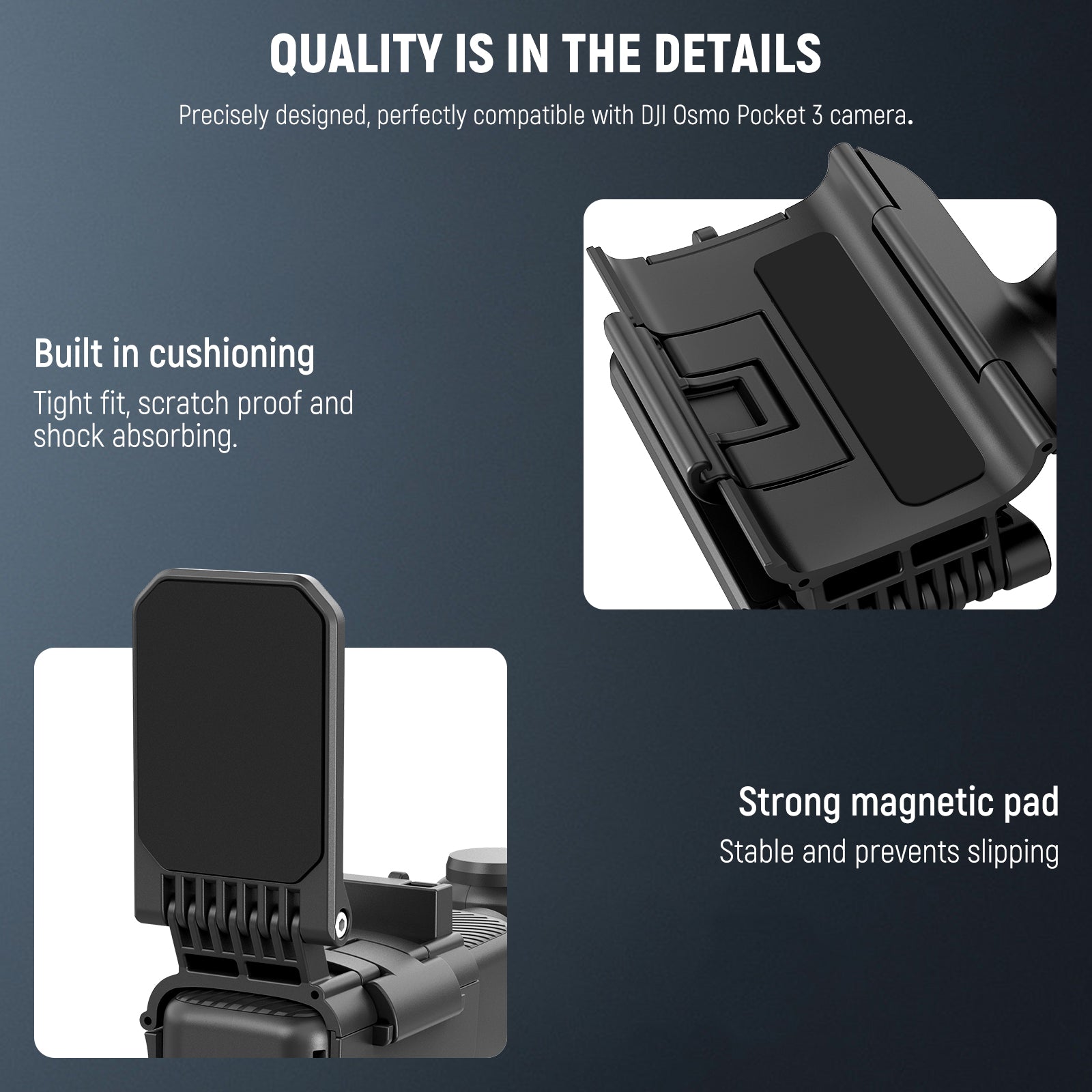 NEEWER BASICS AC015 Magnetic Camera Mount 180° Rotate For DJI Osmo Pocket 3