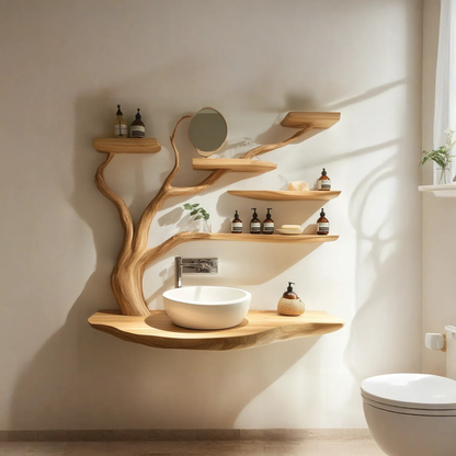 Custom Rustic Bathroom Vanity Sink Shelf Bathroom