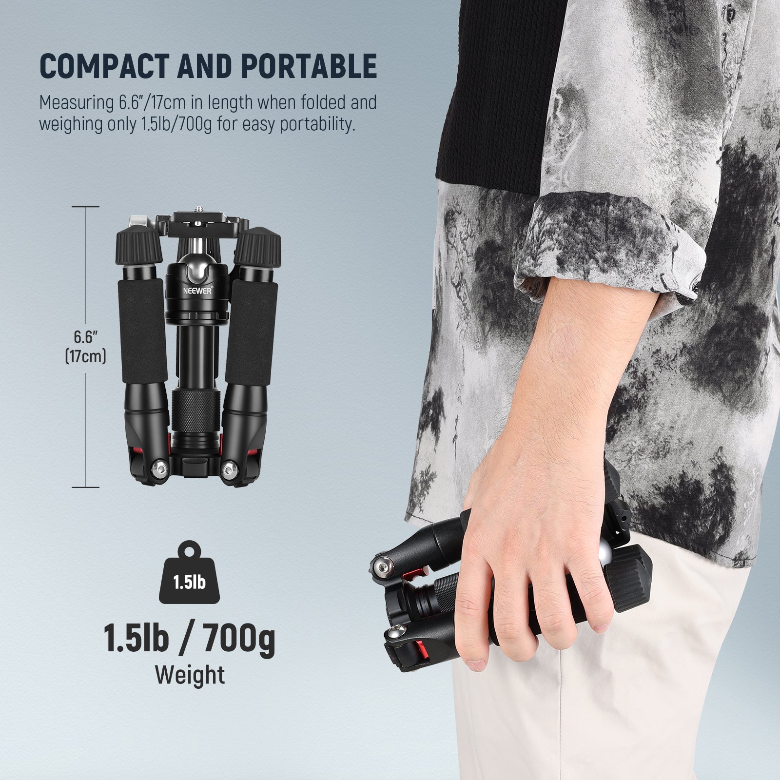 NEEWER M521 20" Portable Desktop Mini Tripod