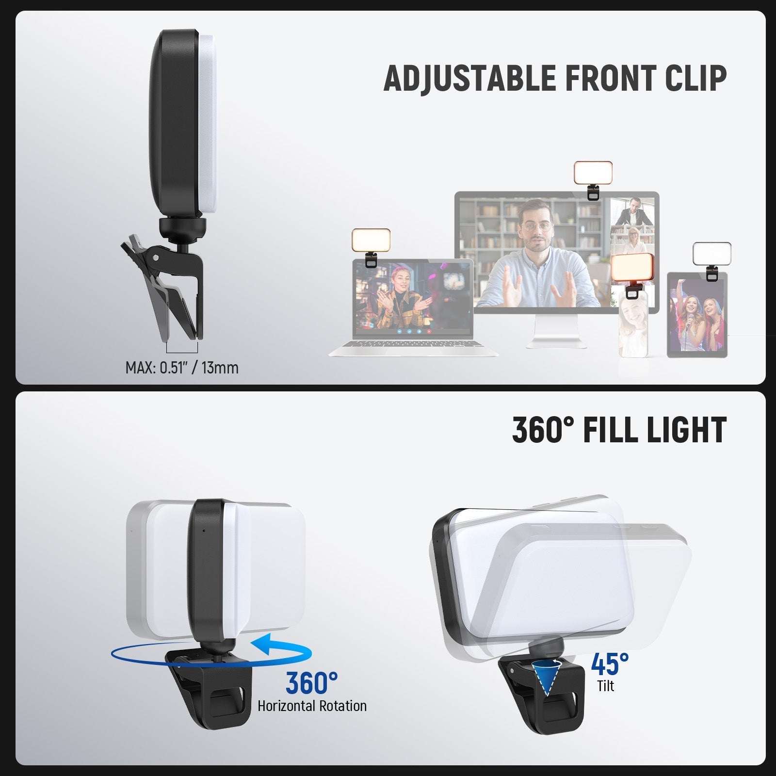NEEWER ENTRY LEVEL VERSION N8/N6 Clip on LED Selfie Light