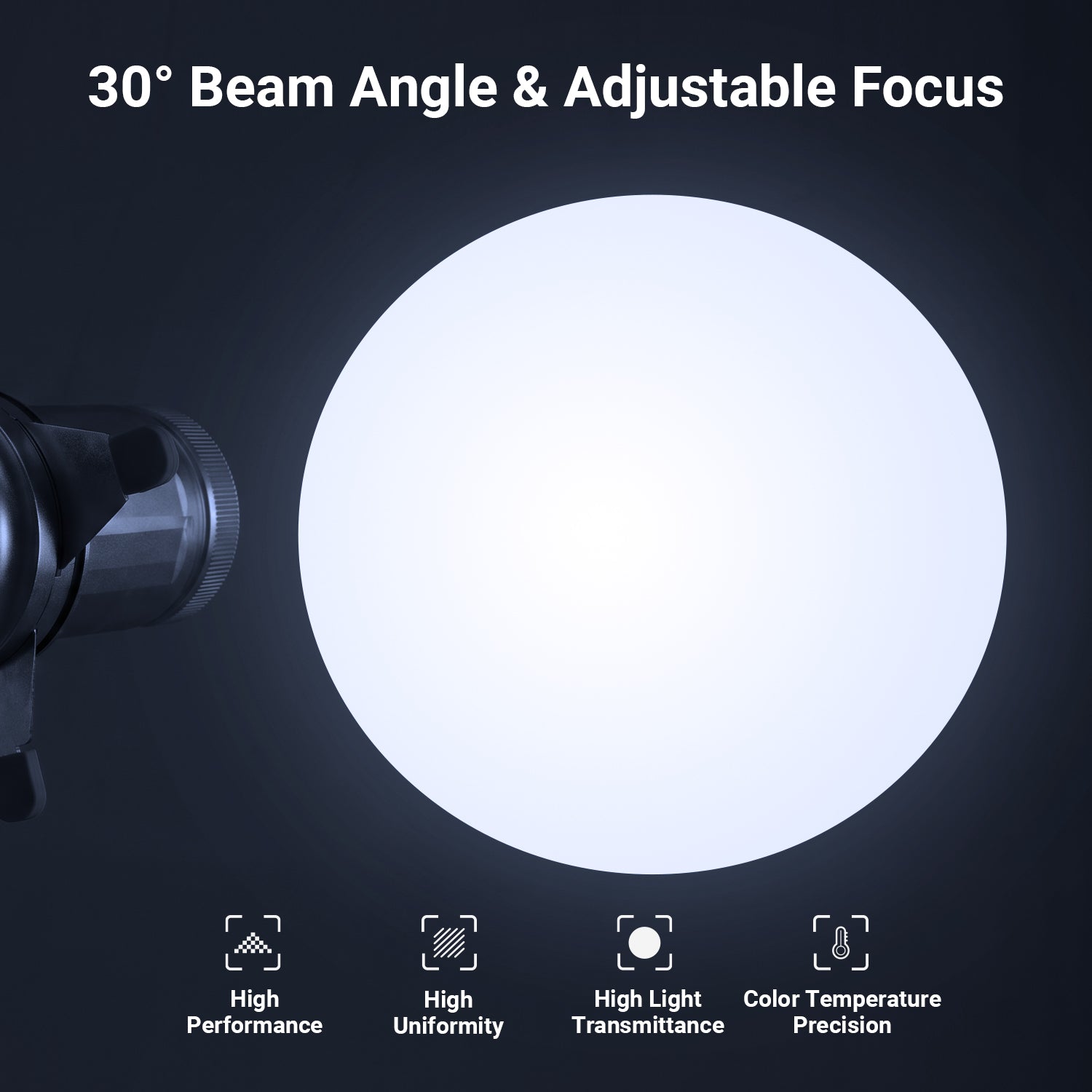 NEEWER BASICS LS01 Spotlight Conical Optical Snoot for Photography Flashlight