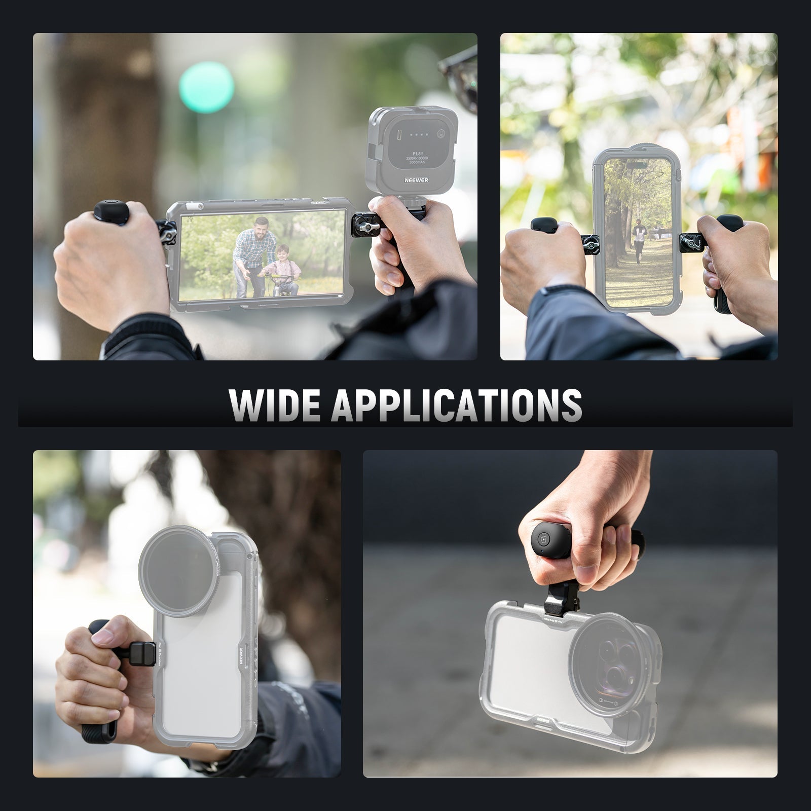 NEEWER PA045E Side Handle with Bluetooth Remote Shutter