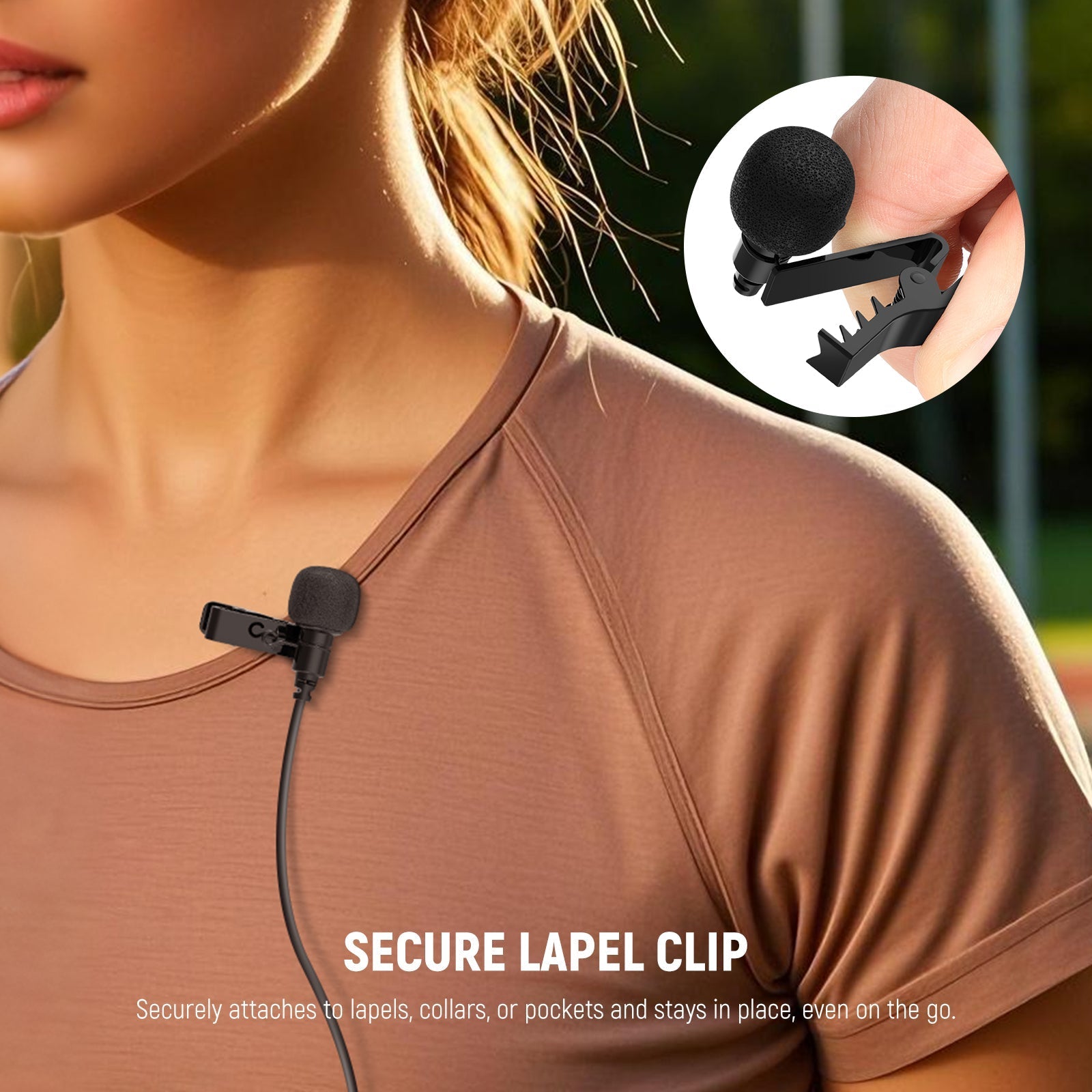 NEEWER LM5 2 Pack 6.6ft/2m 3.5mm TRS Mini Clip On Wired Lavalier Microphone