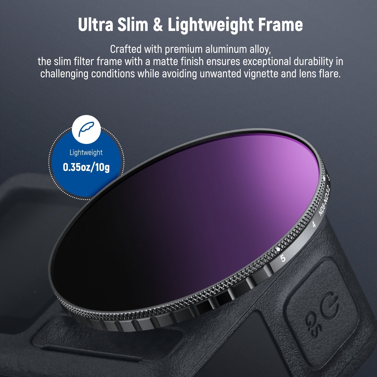 NEEWER Variable ND Filter For DJI Osmo Action 5 Pro & Action 4