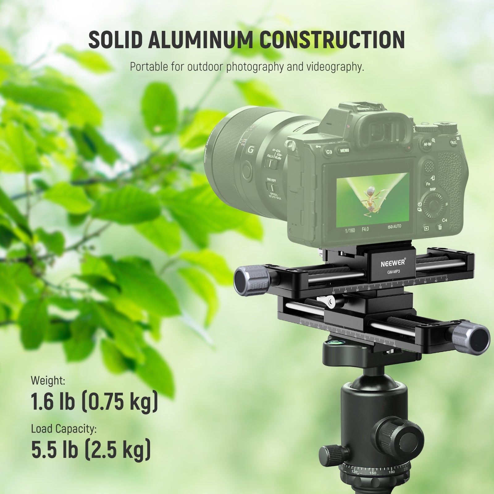 NEEWER GM-MP3 4 Axis Macro Focusing Rail
