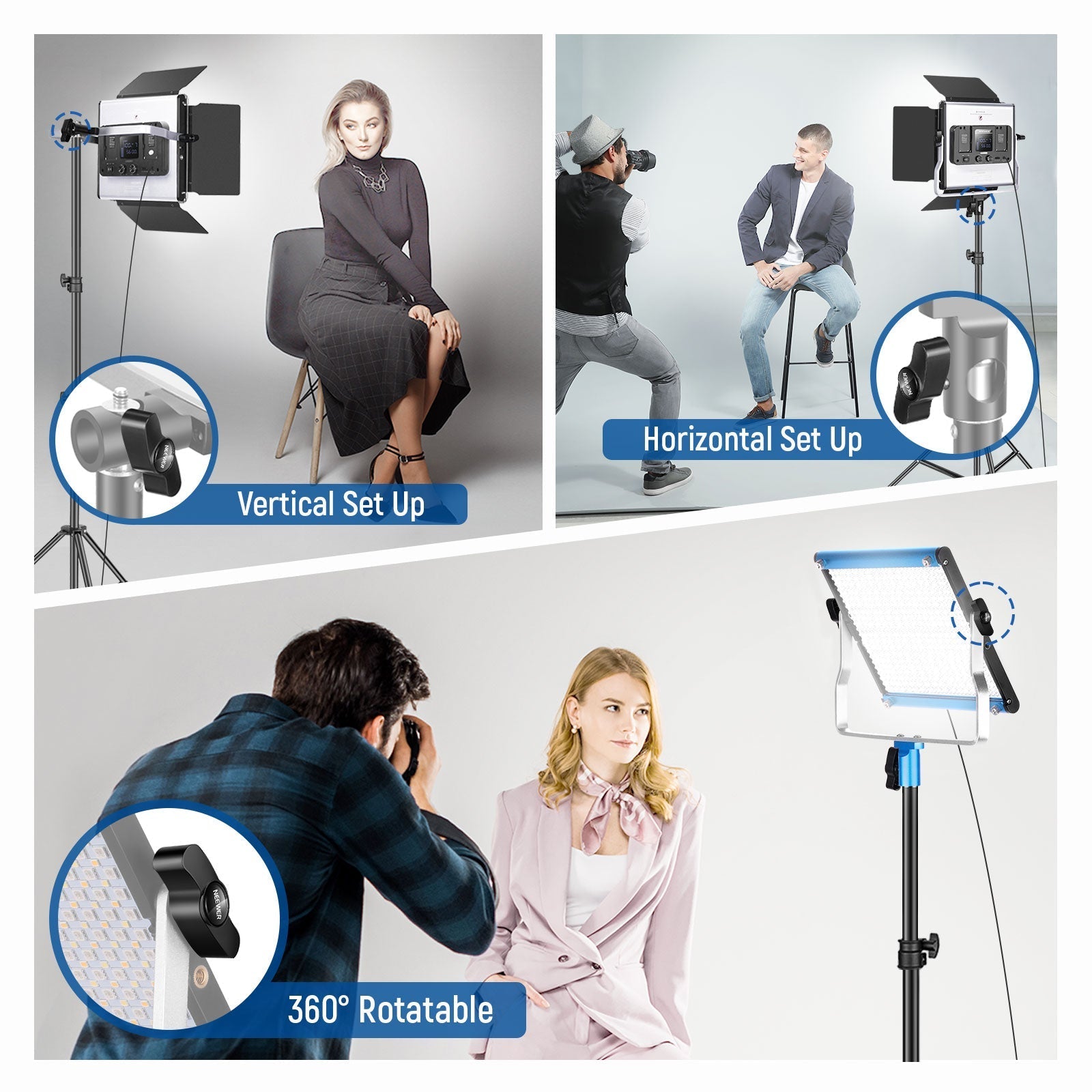 NEEWER 4 Pack Screw Knobs Adapter Photography Video Lighting Accessories