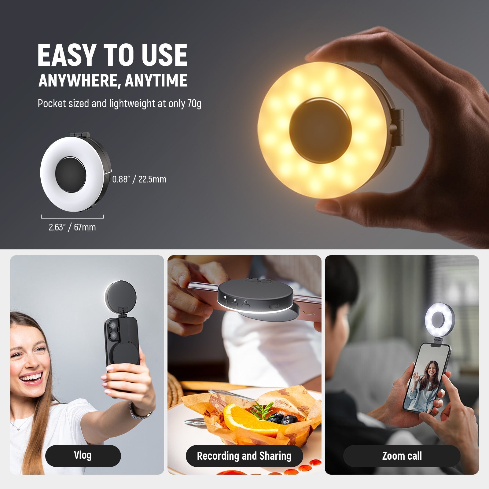 NEEWER ENTRY LEVEL VERSION NL40R Magnetic Selfie Light