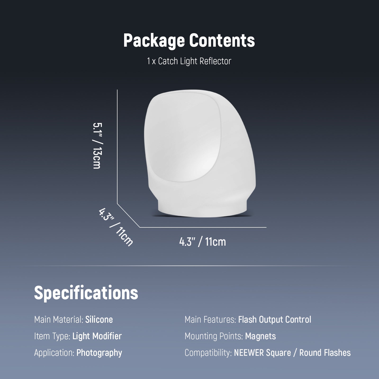 NEEWER CRS16 Magnetic Catch Light Reflector