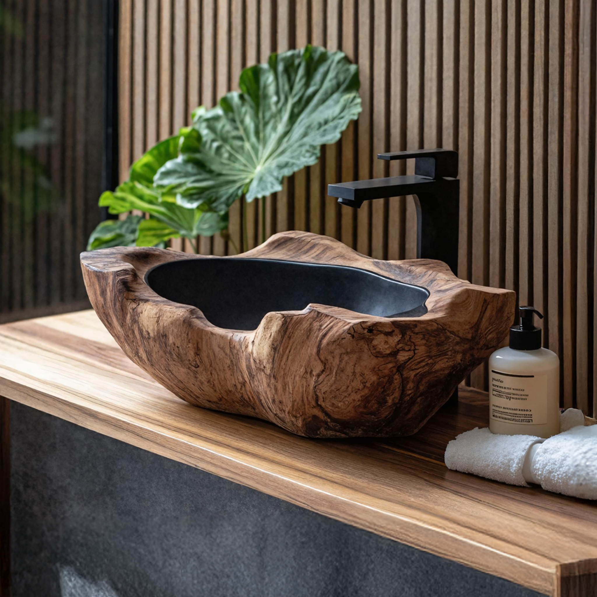 Farmhouse Wooden Vessel Sink For Cozy Bathroom Decor