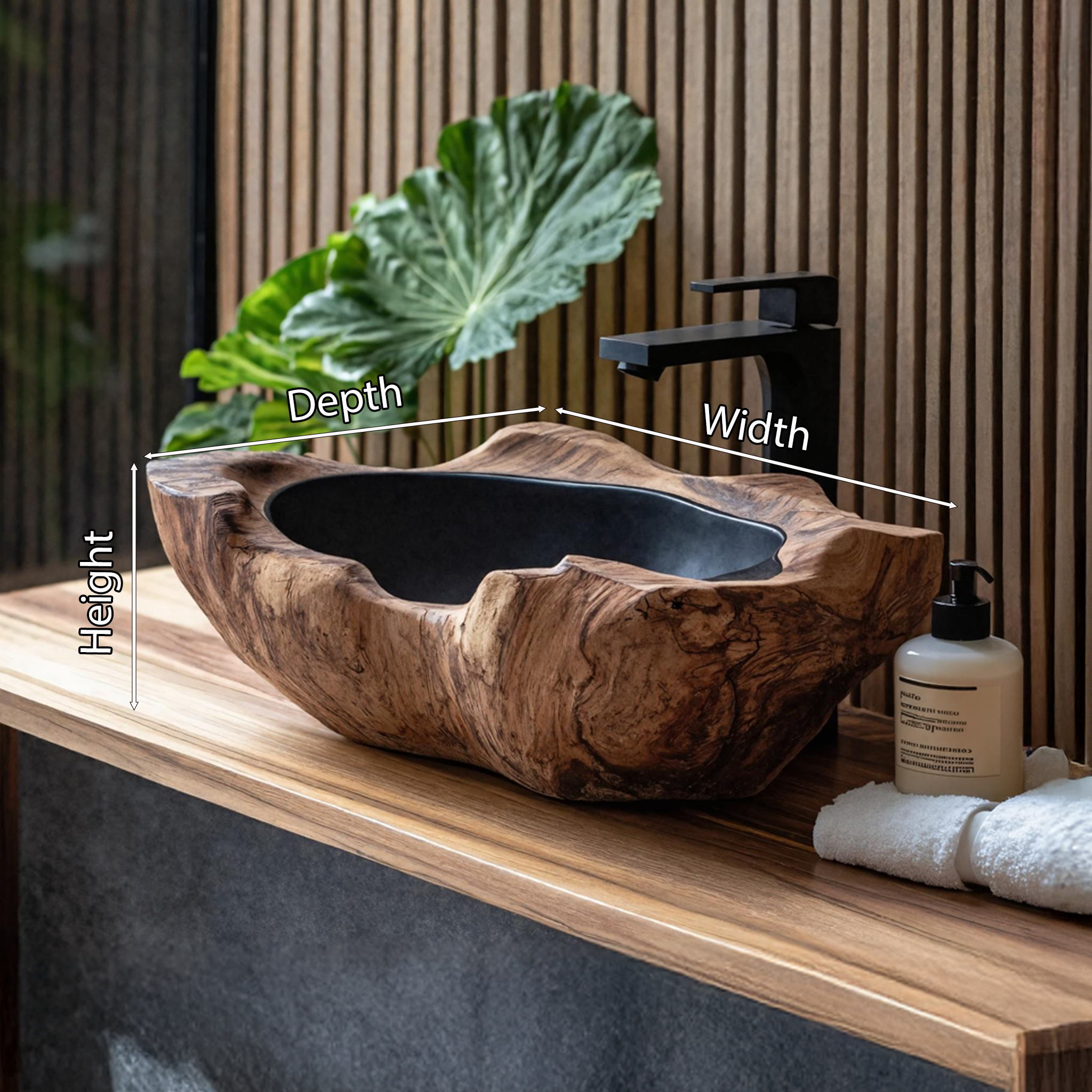 Farmhouse Wooden Vessel Sink For Cozy Bathroom Decor