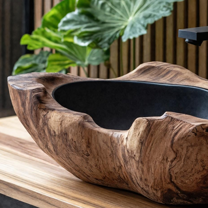 Farmhouse Wooden Vessel Sink For Cozy Bathroom Decor