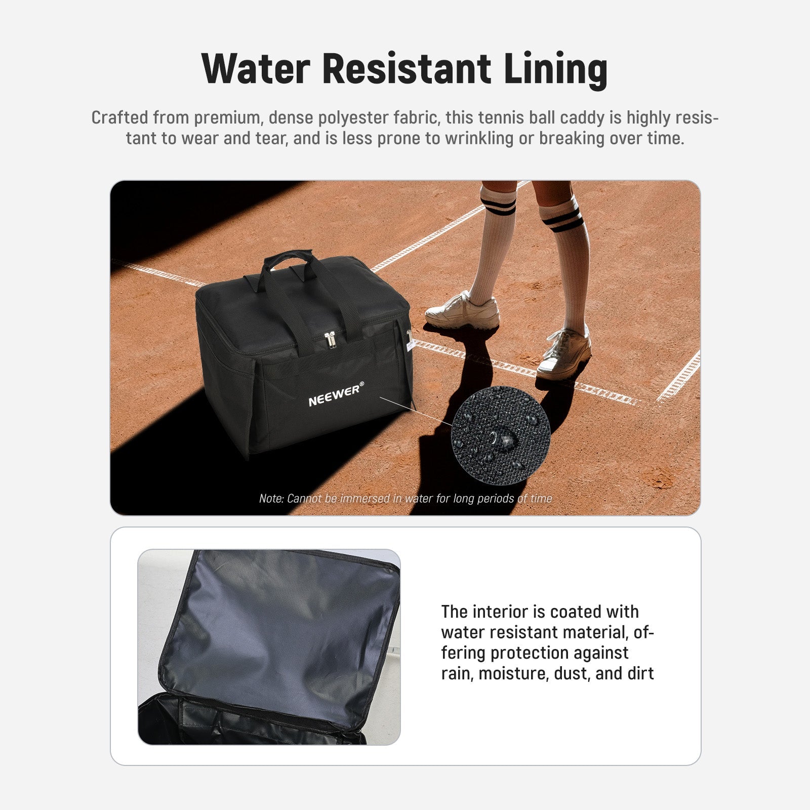 NEEWER TB01B Tennis Ball & Pickleball Hopper Bag