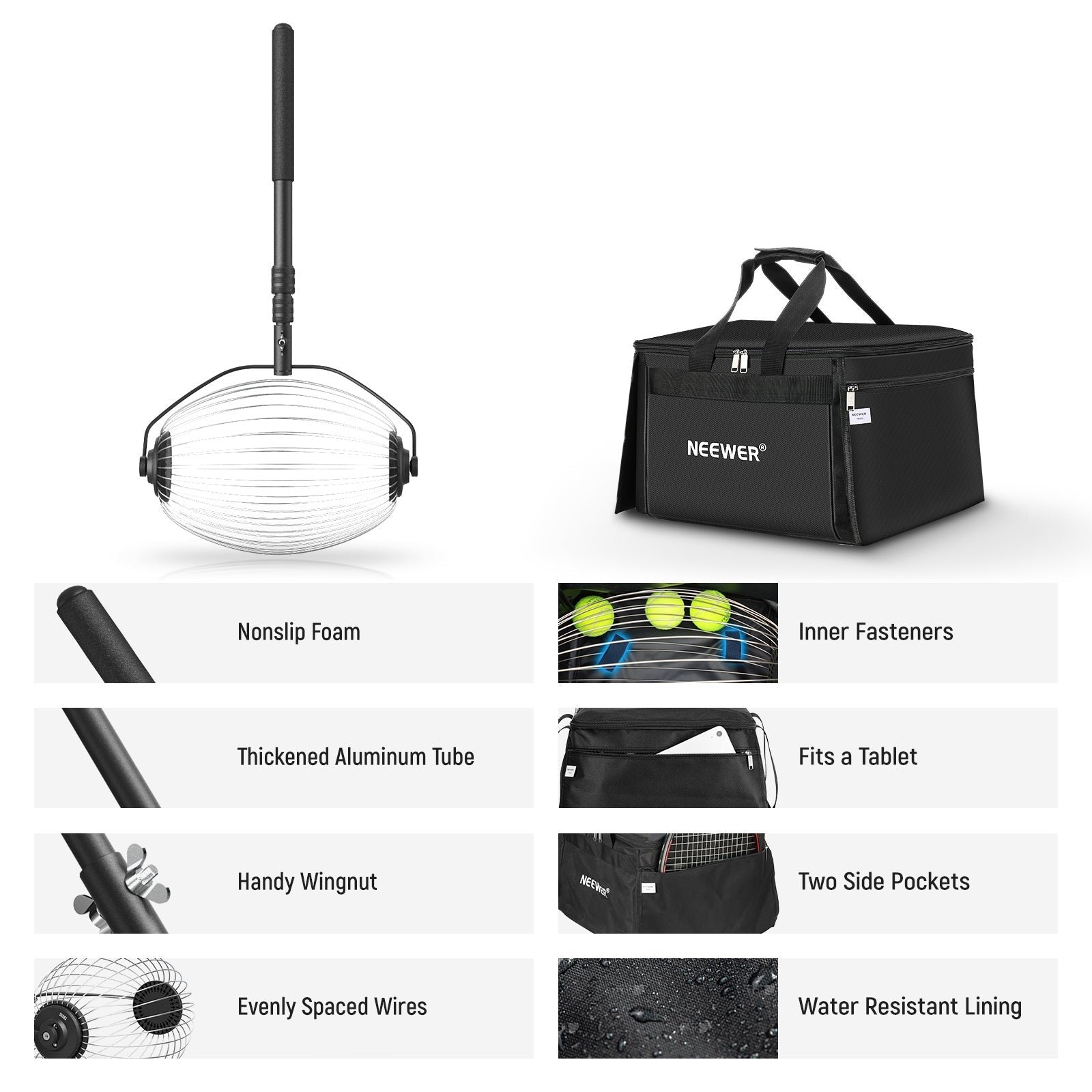 NEEWER TB01S Tennis Ball Collector Roller