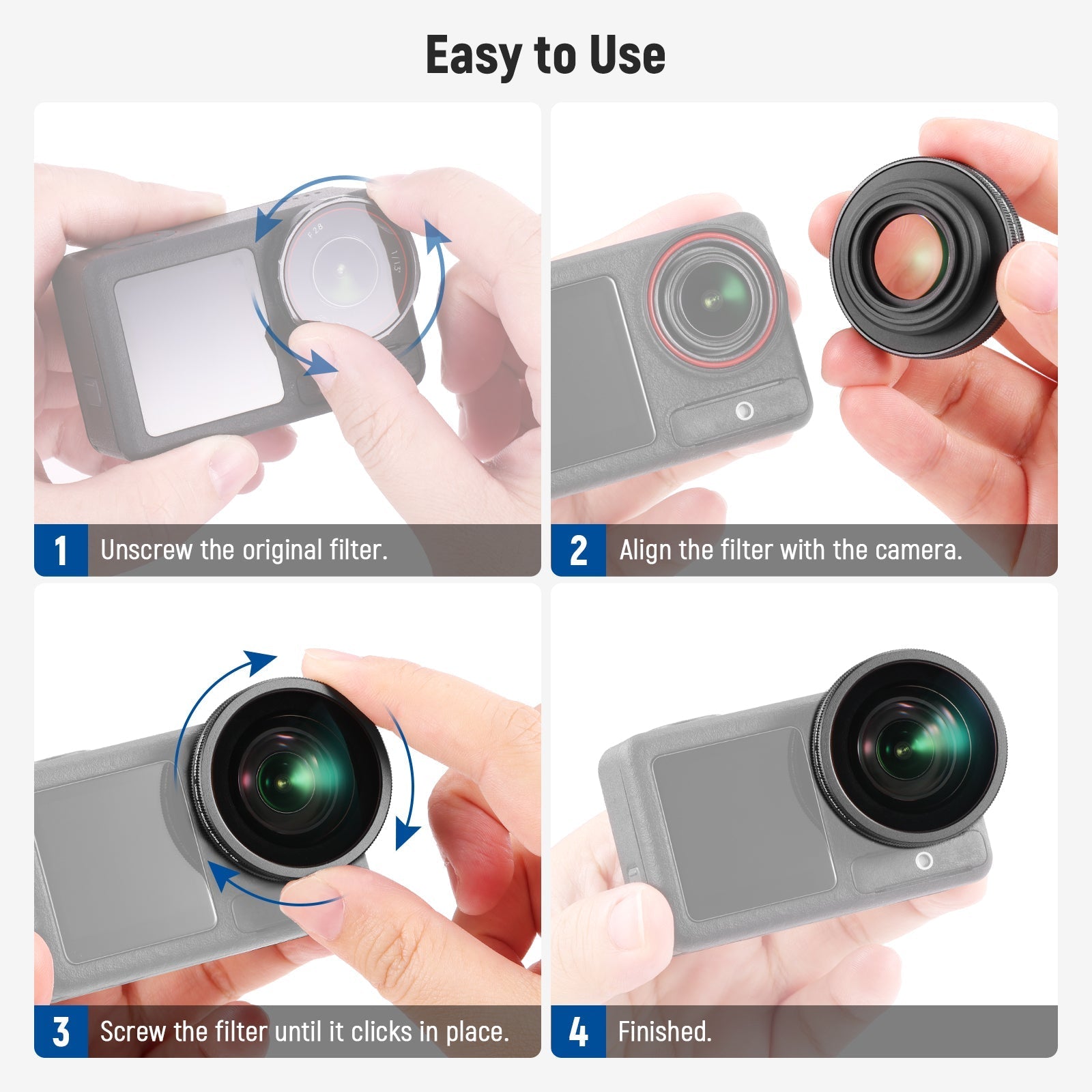 NEEWER Filter Lens Set For DJI Osmo Action 5 Pro/4