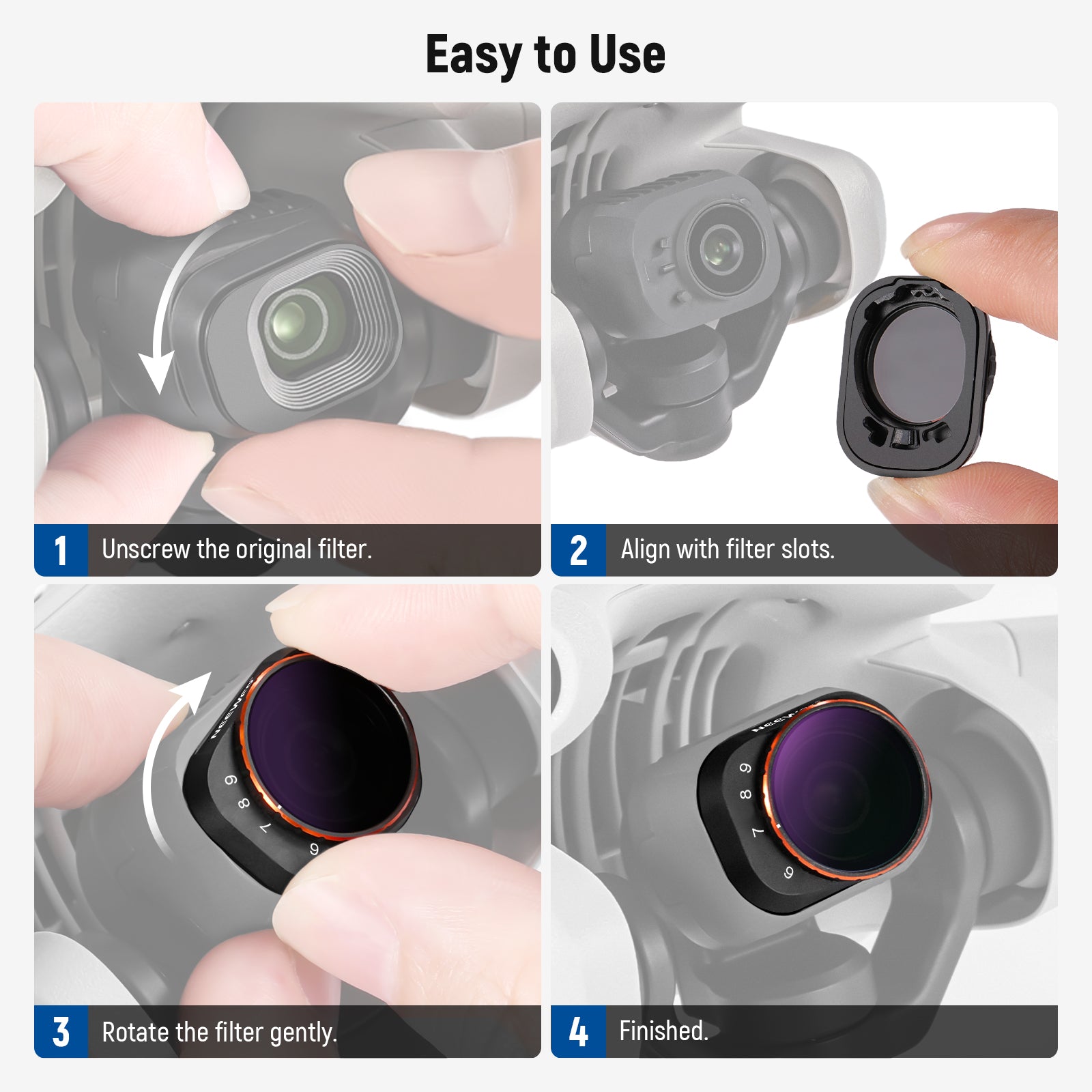 NEEWER Variable ND Filter Set For DJI Mini 4 Pro